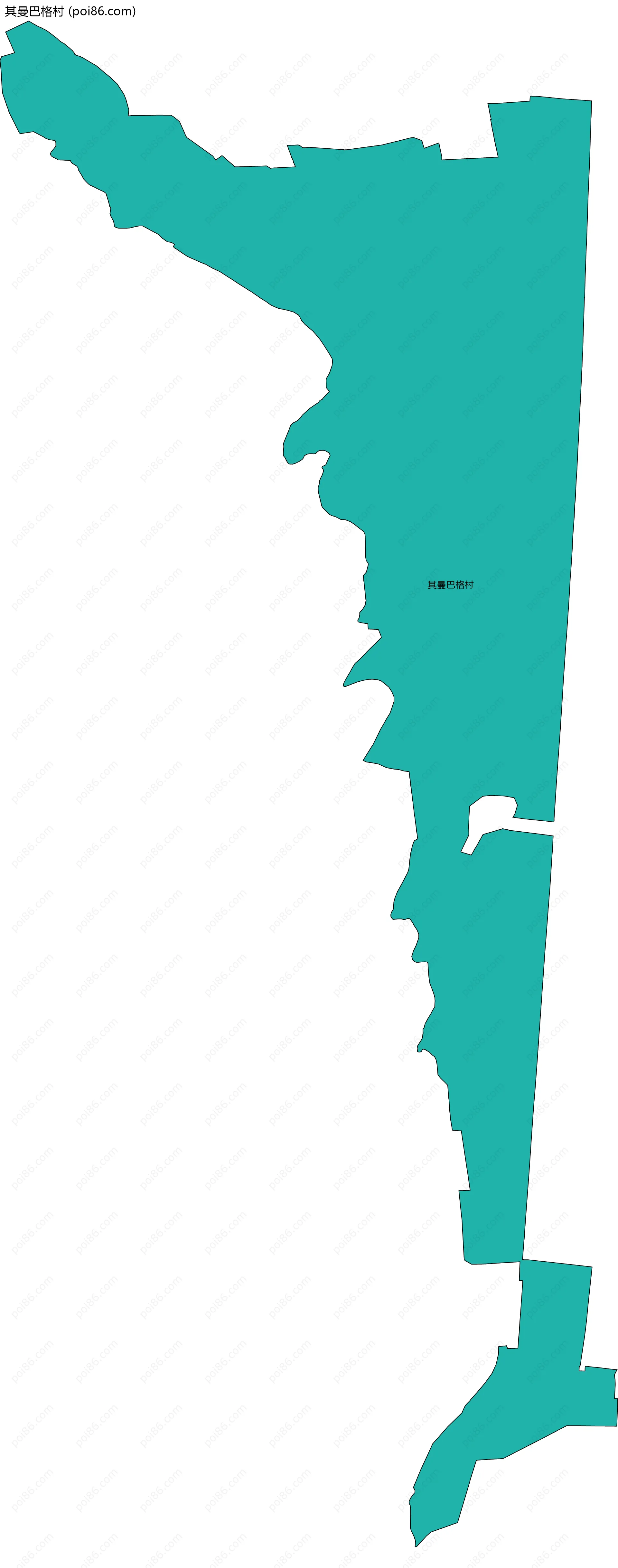 其曼巴格村边界地图