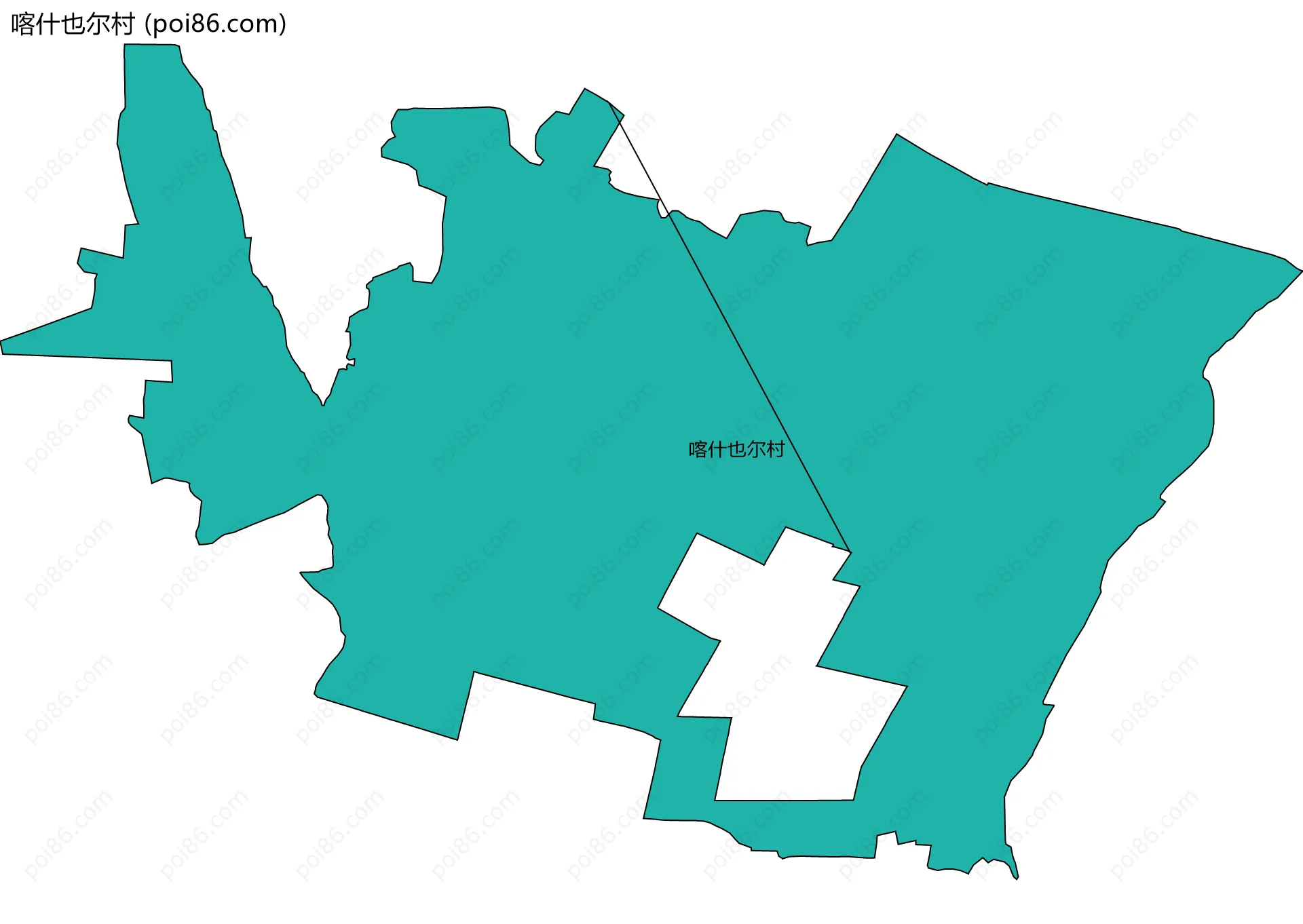喀什也尔村边界地图