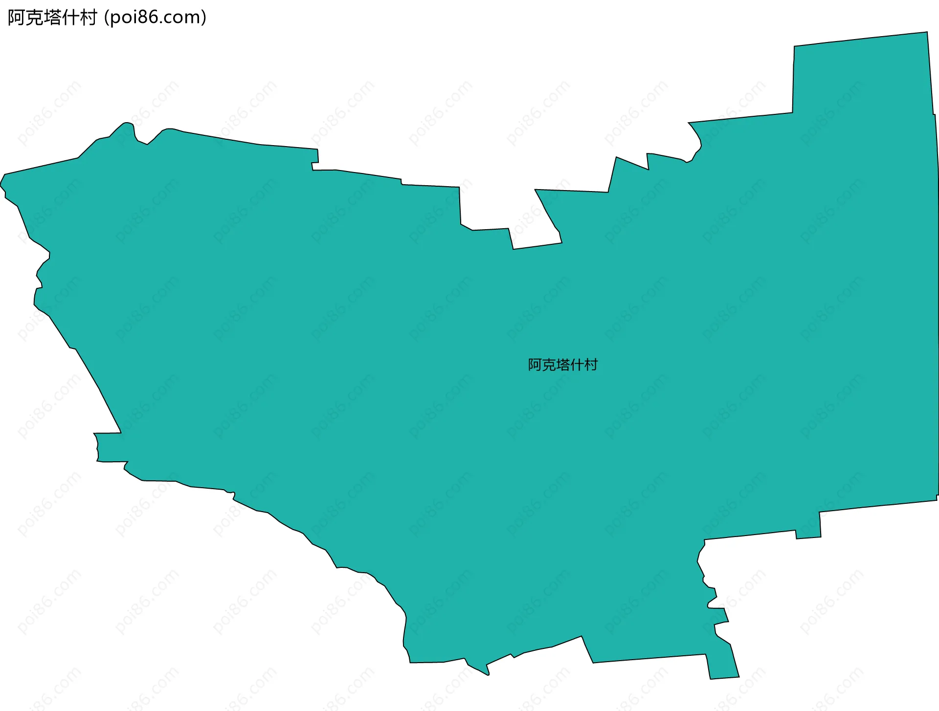 阿克塔什村边界地图