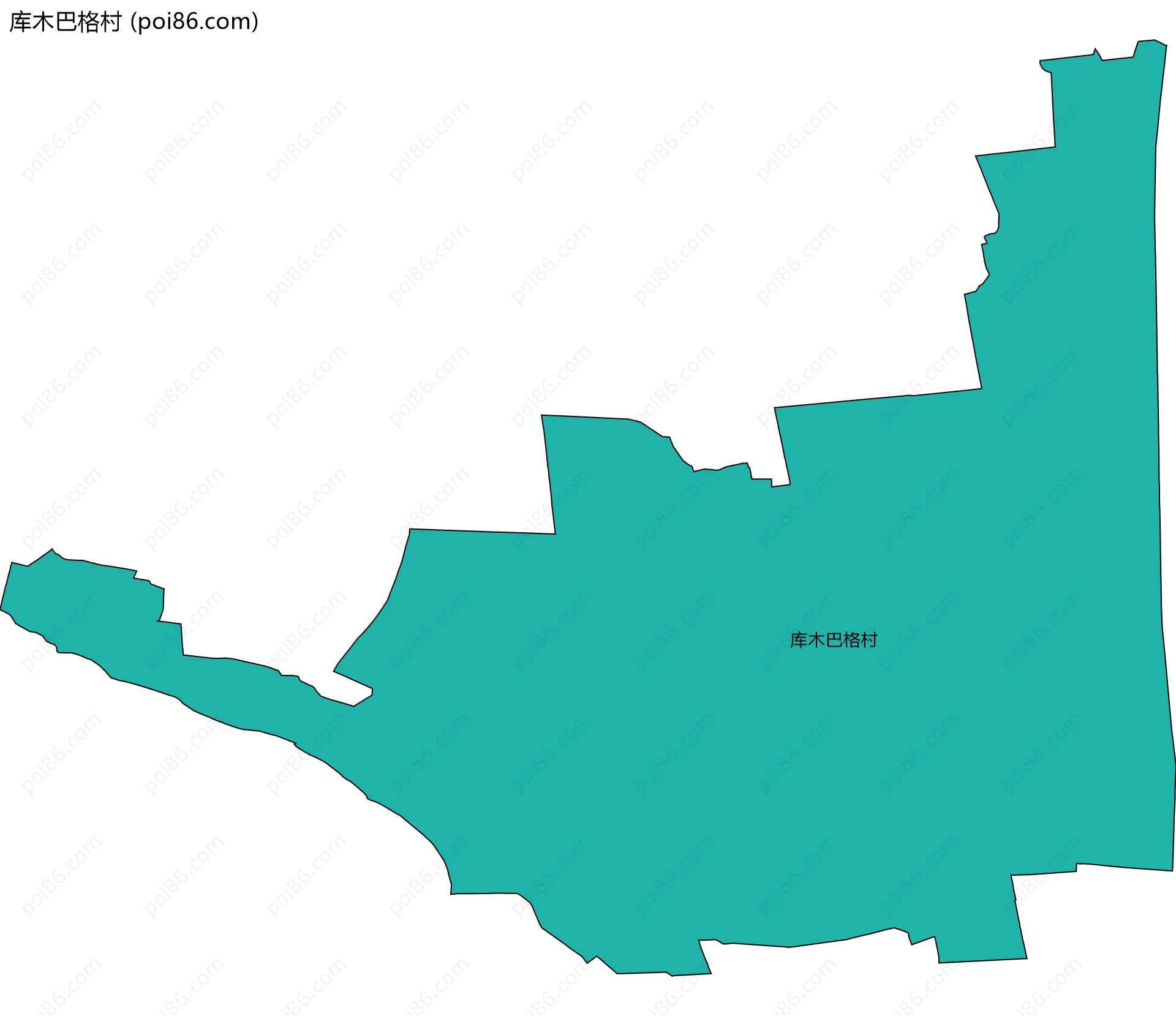 库木巴格村边界地图