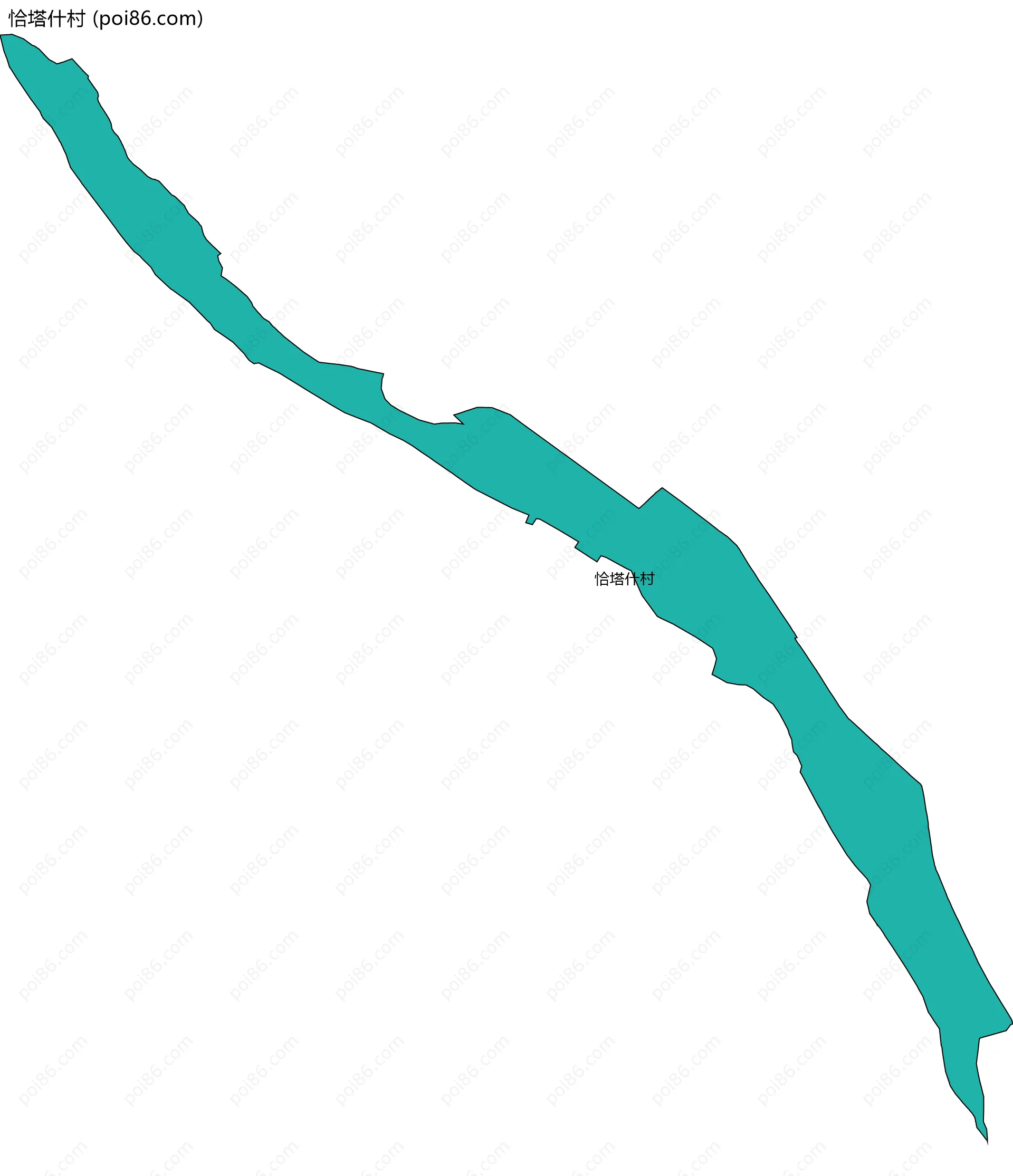 恰塔什村边界地图