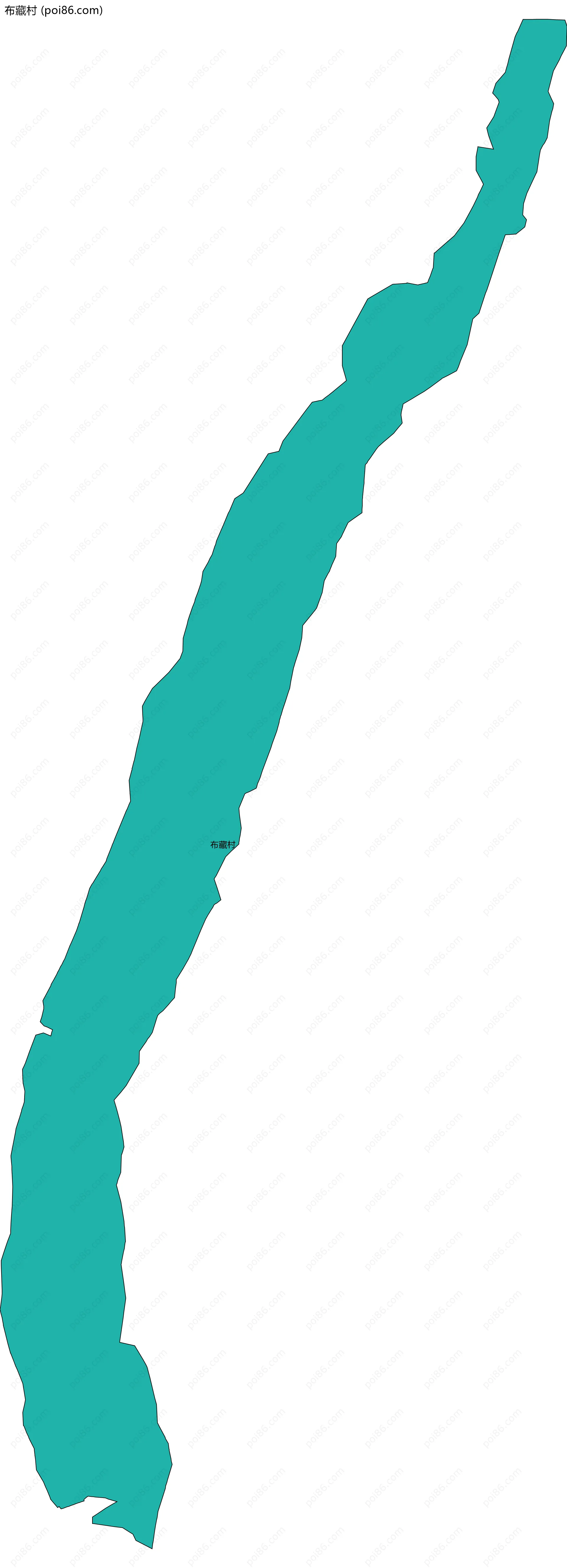 布藏村边界地图