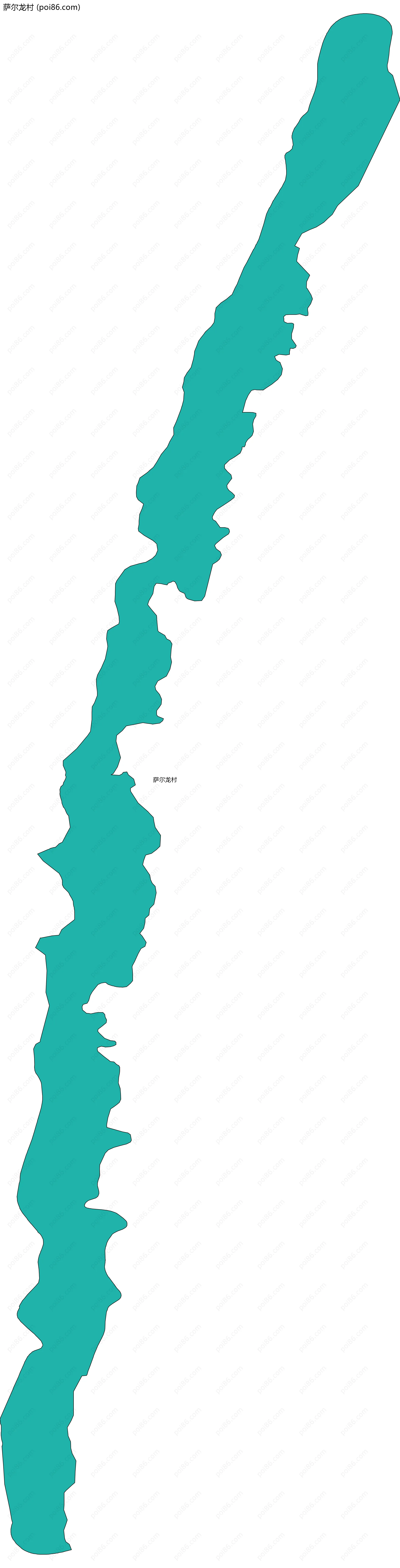 萨尔龙村边界地图