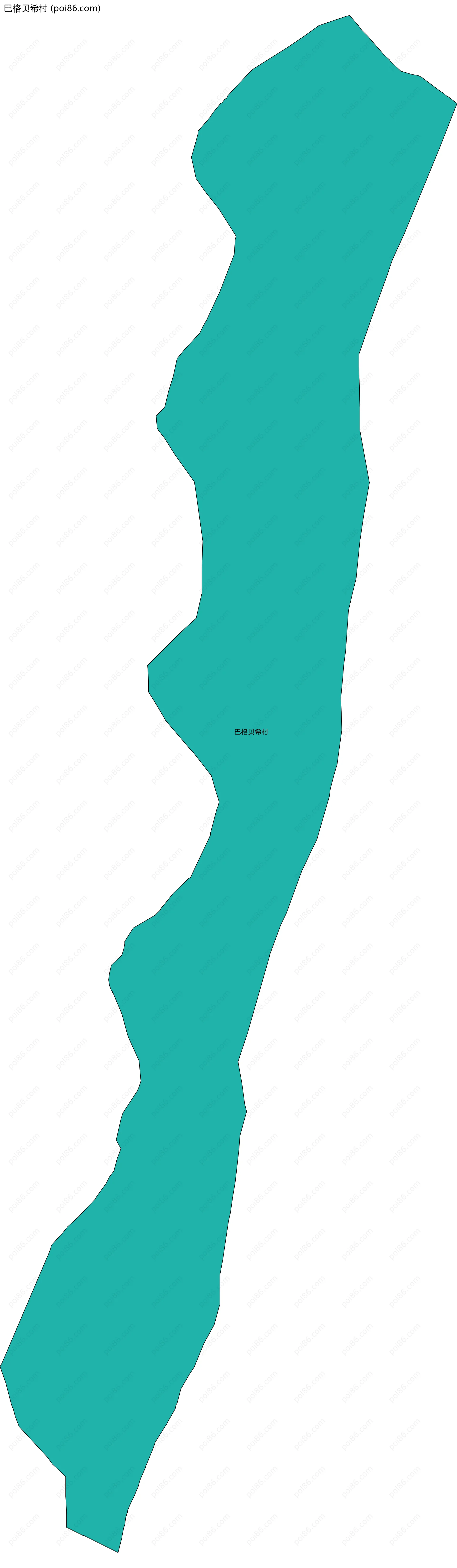 巴格贝希村边界地图