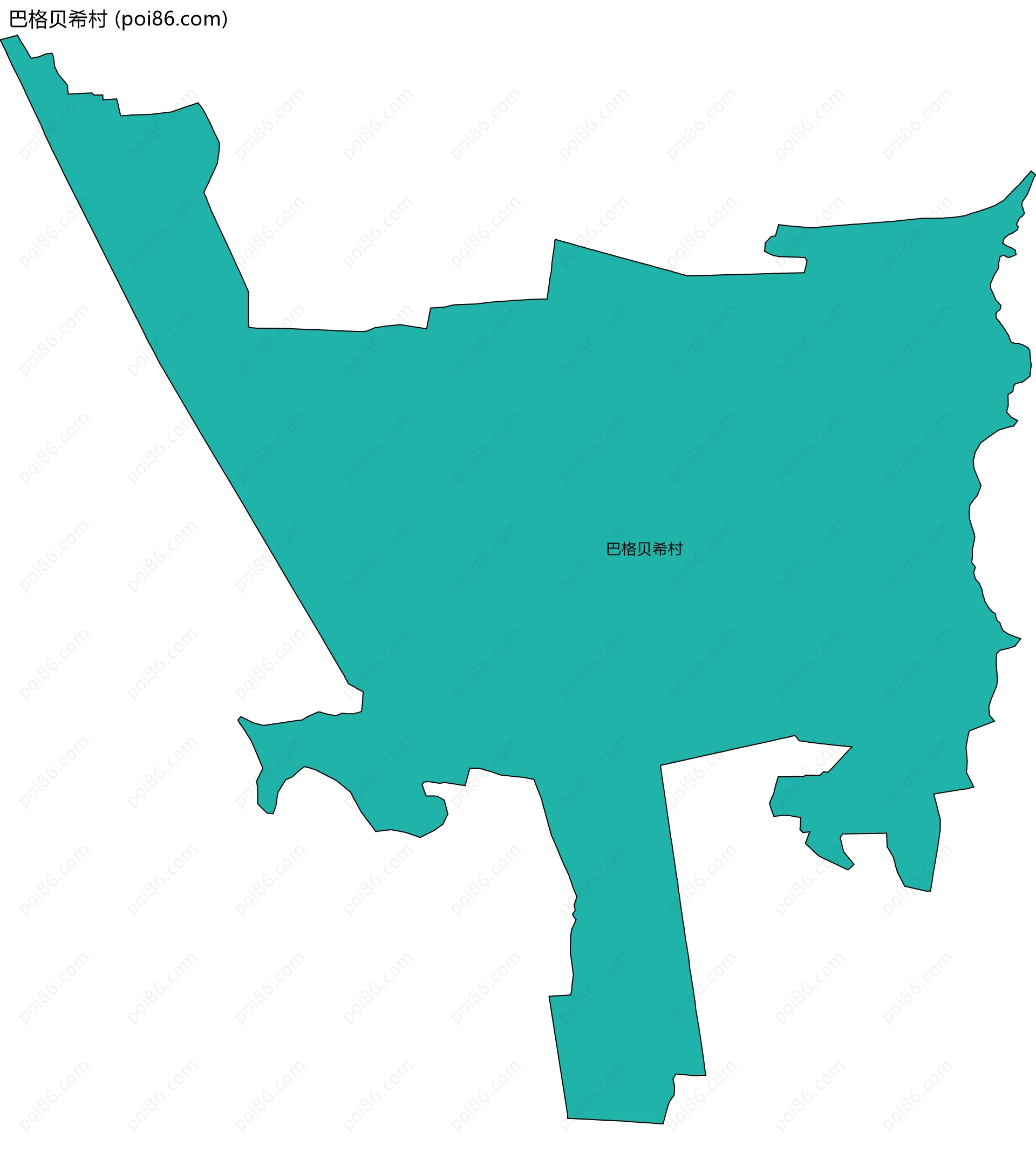 巴格贝希村边界地图