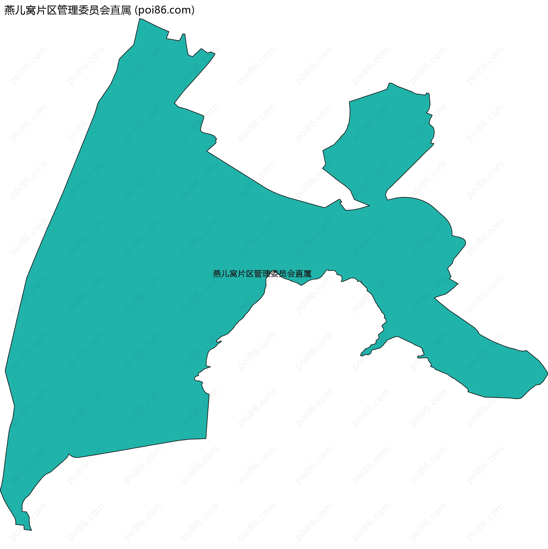 燕儿窝片区管理委员会直属边界地图