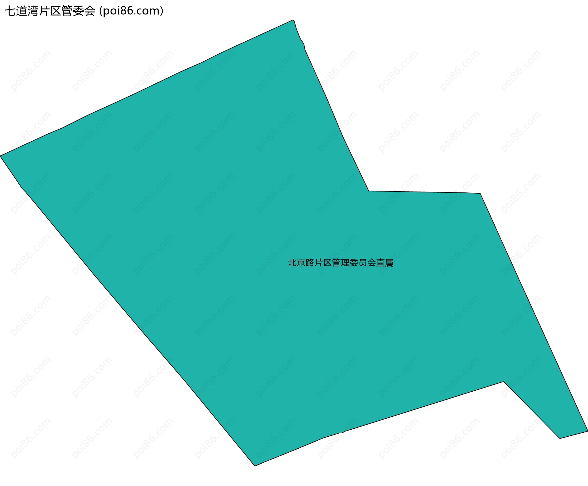 七道湾片区管委会边界地图(五级行政区划)
