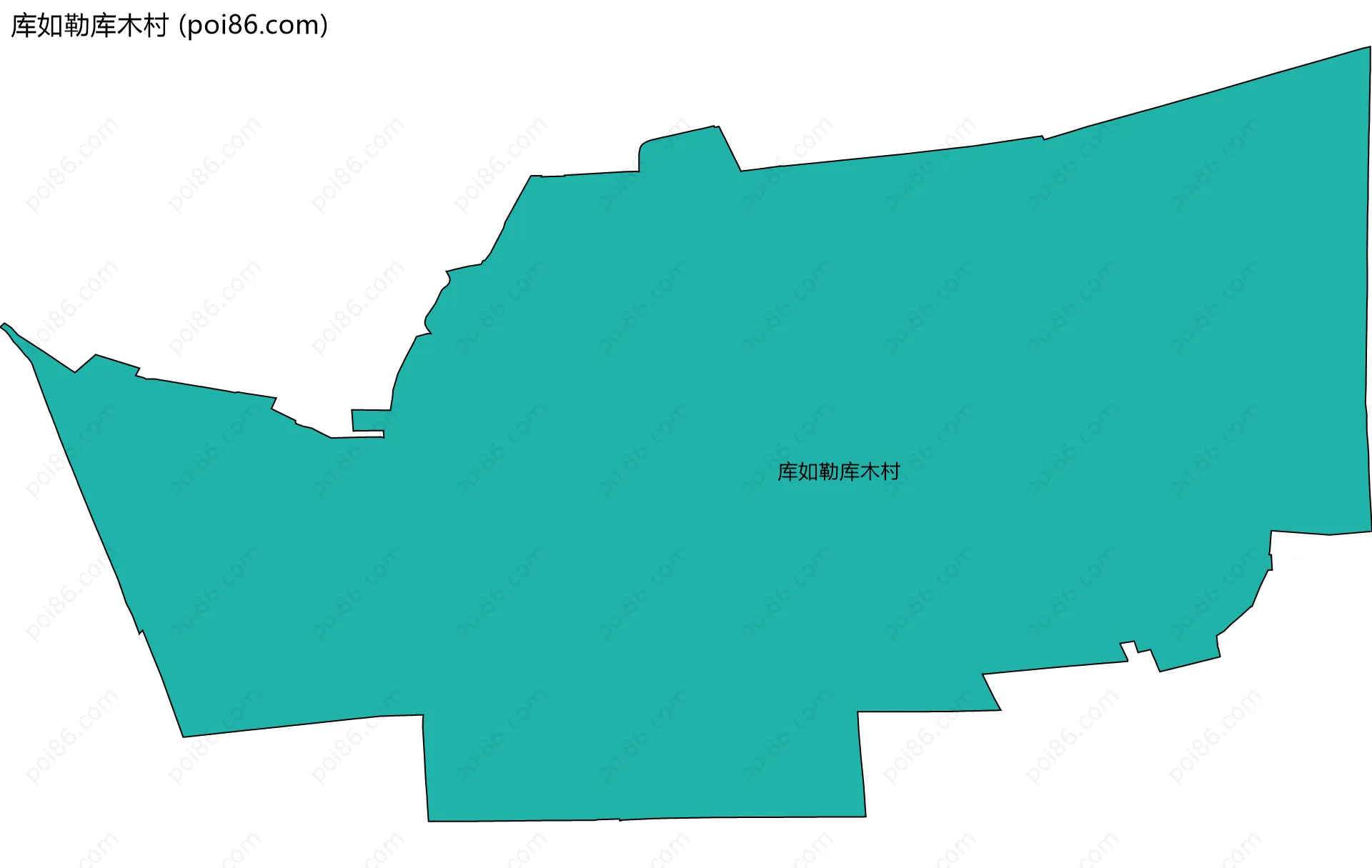 库如勒库木村边界地图