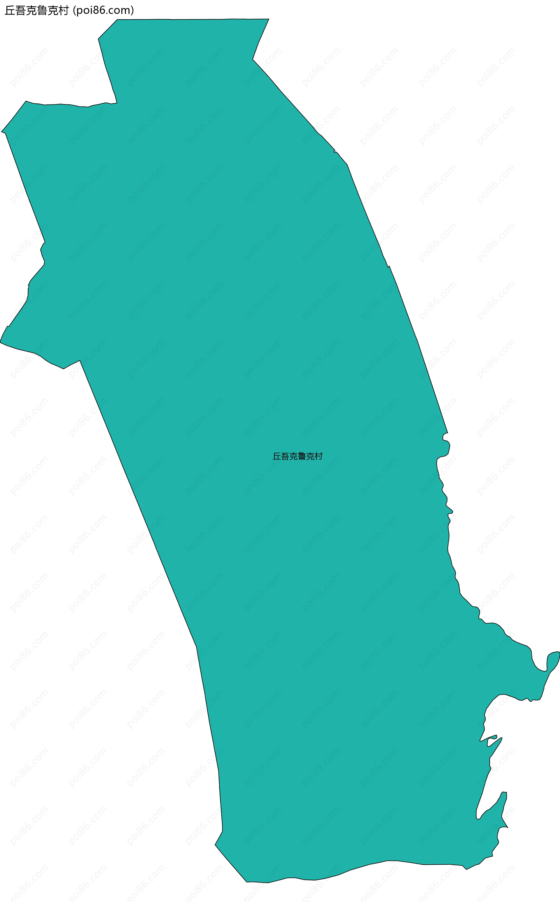 丘吾克鲁克村边界地图