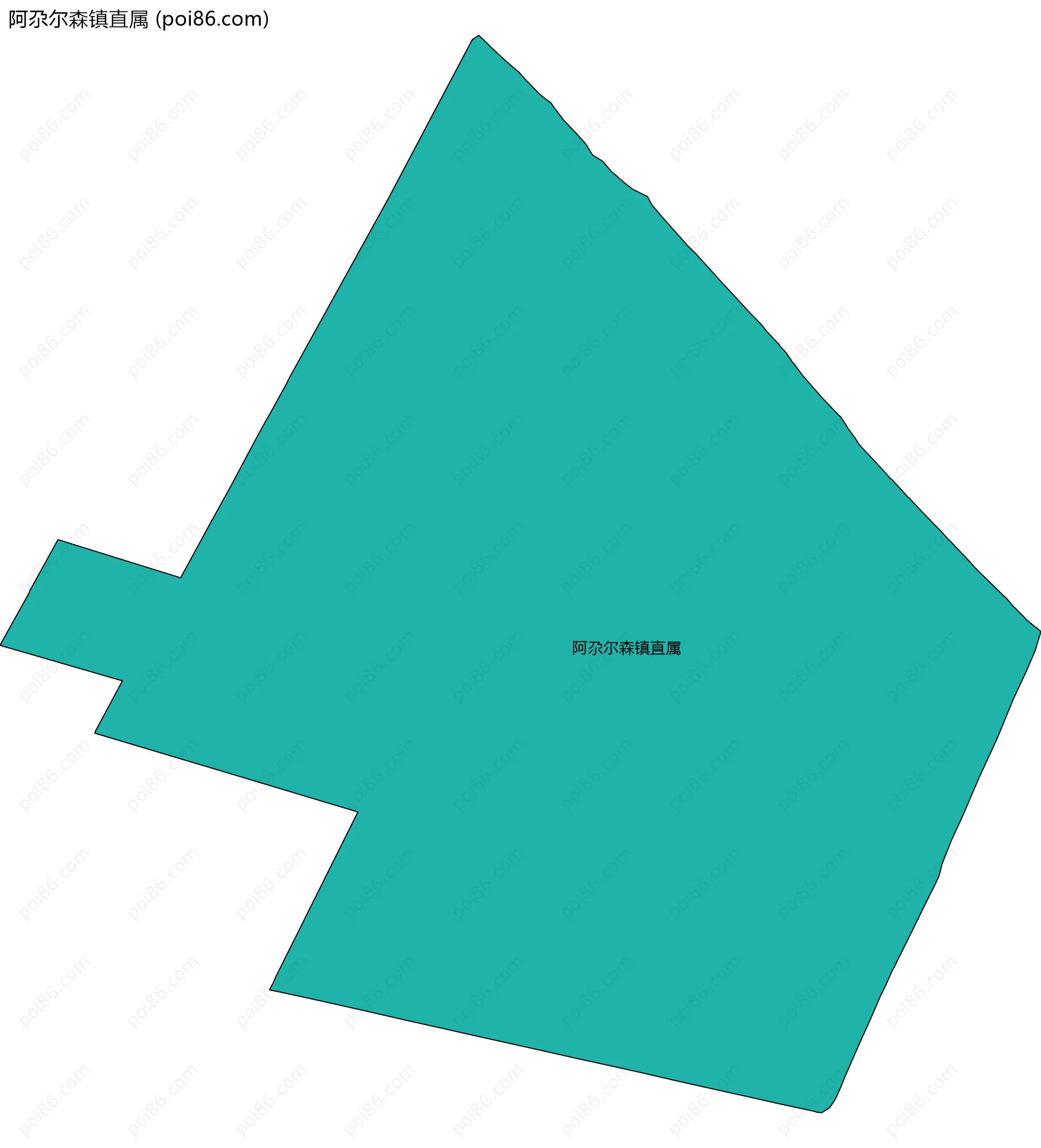 阿尕尔森镇直属边界地图