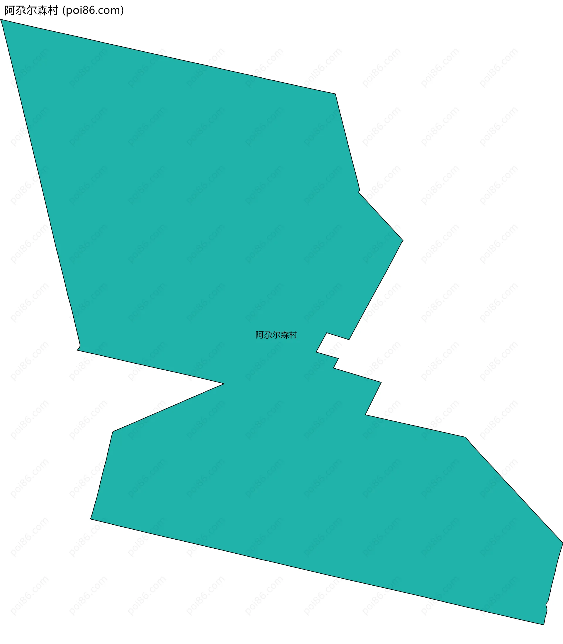 阿尕尔森村边界地图