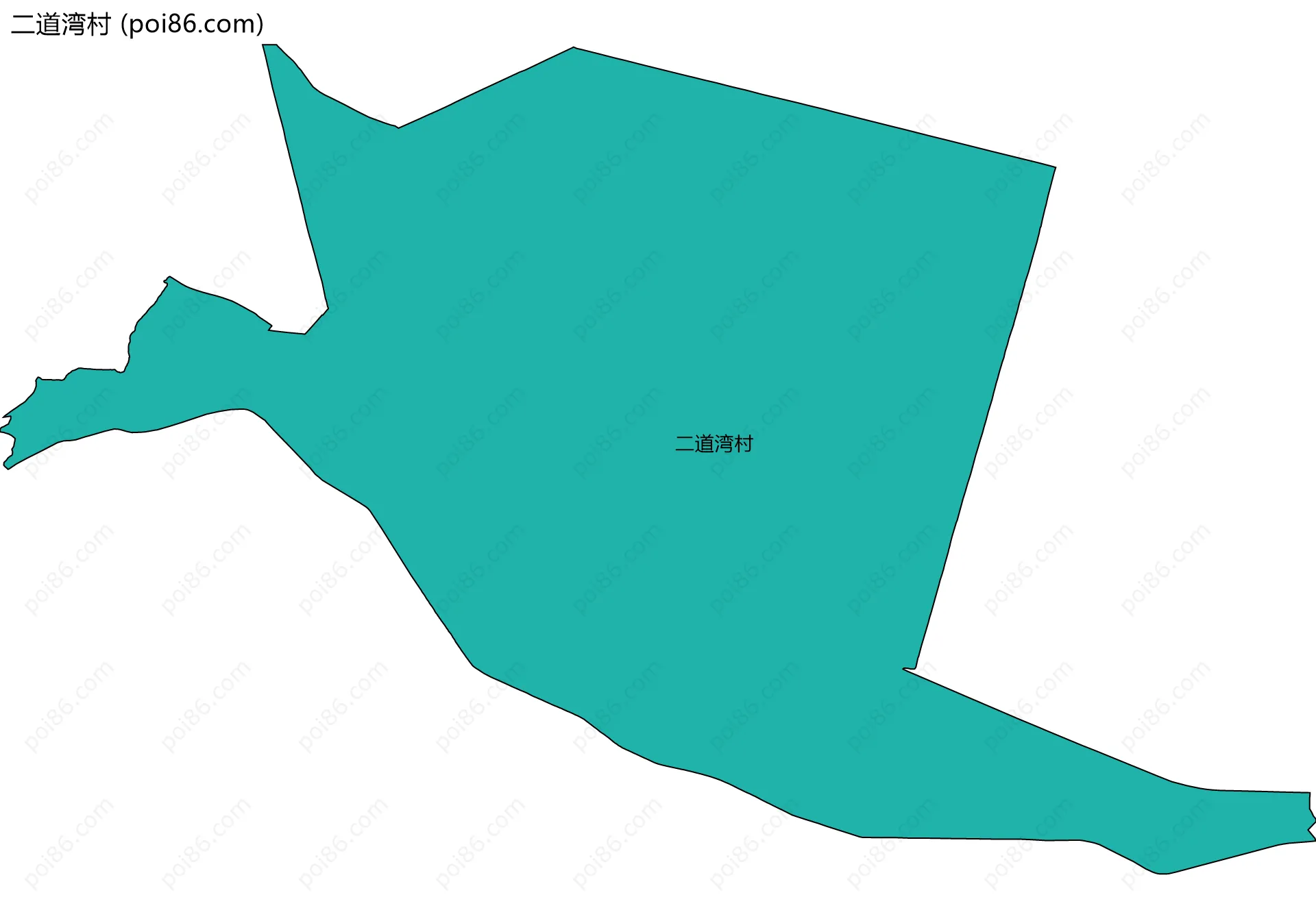 二道湾村边界地图