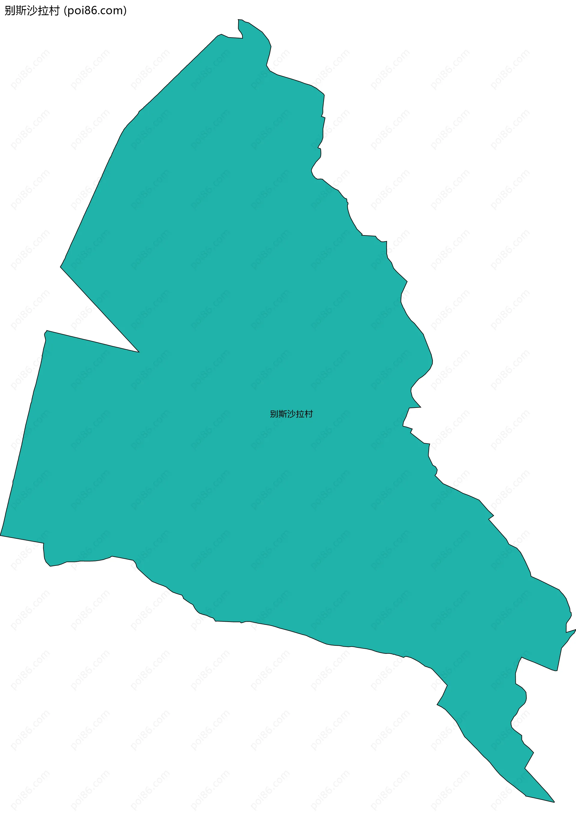 别斯沙拉村边界地图