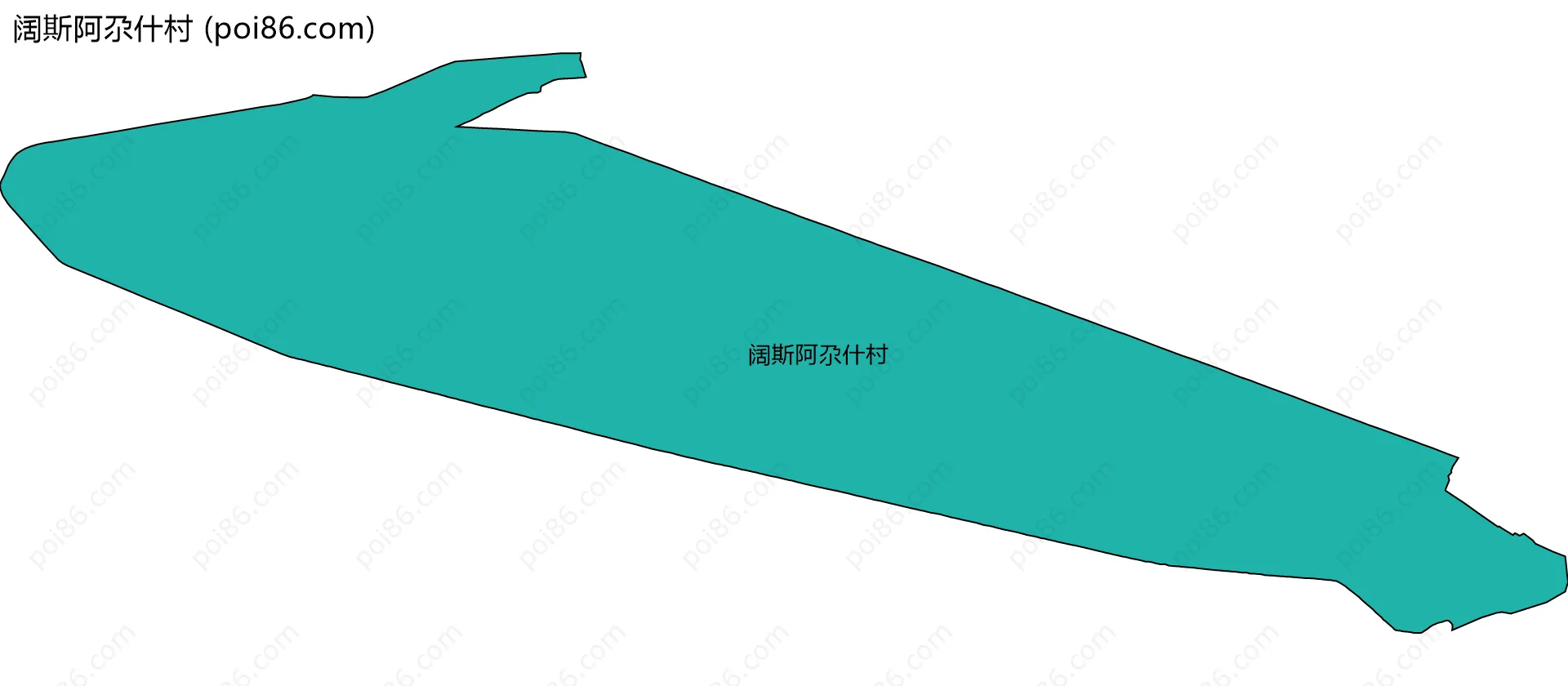 阔斯阿尕什村边界地图