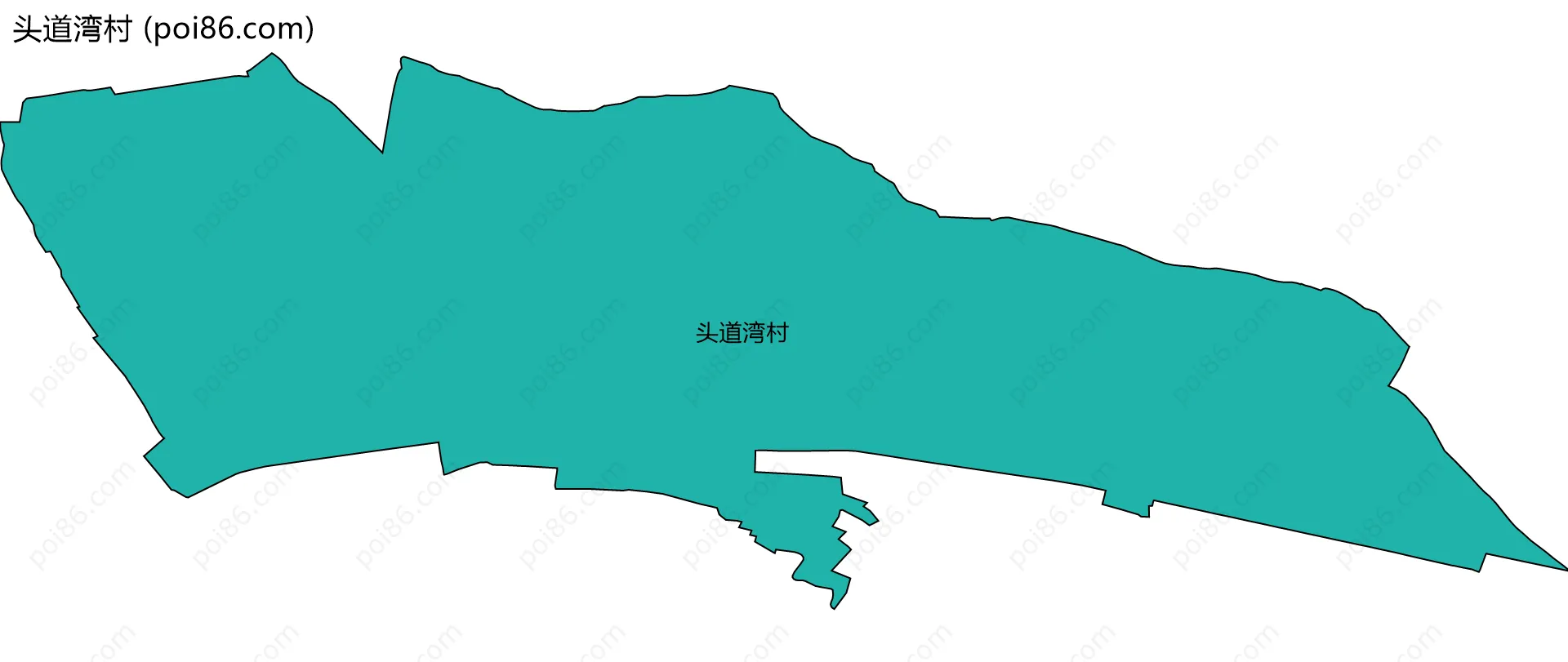 头道湾村边界地图