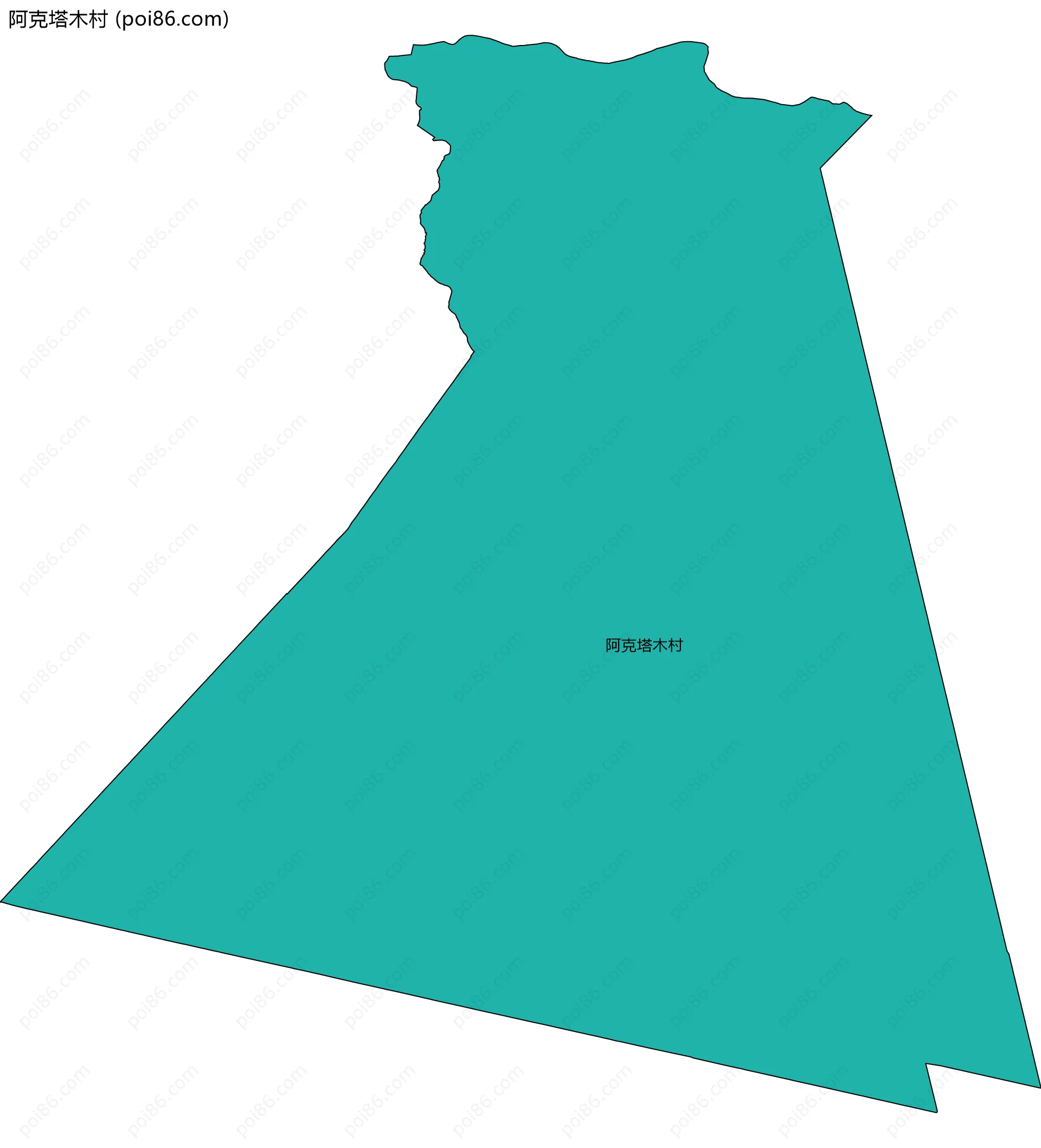 阿克塔木村边界地图