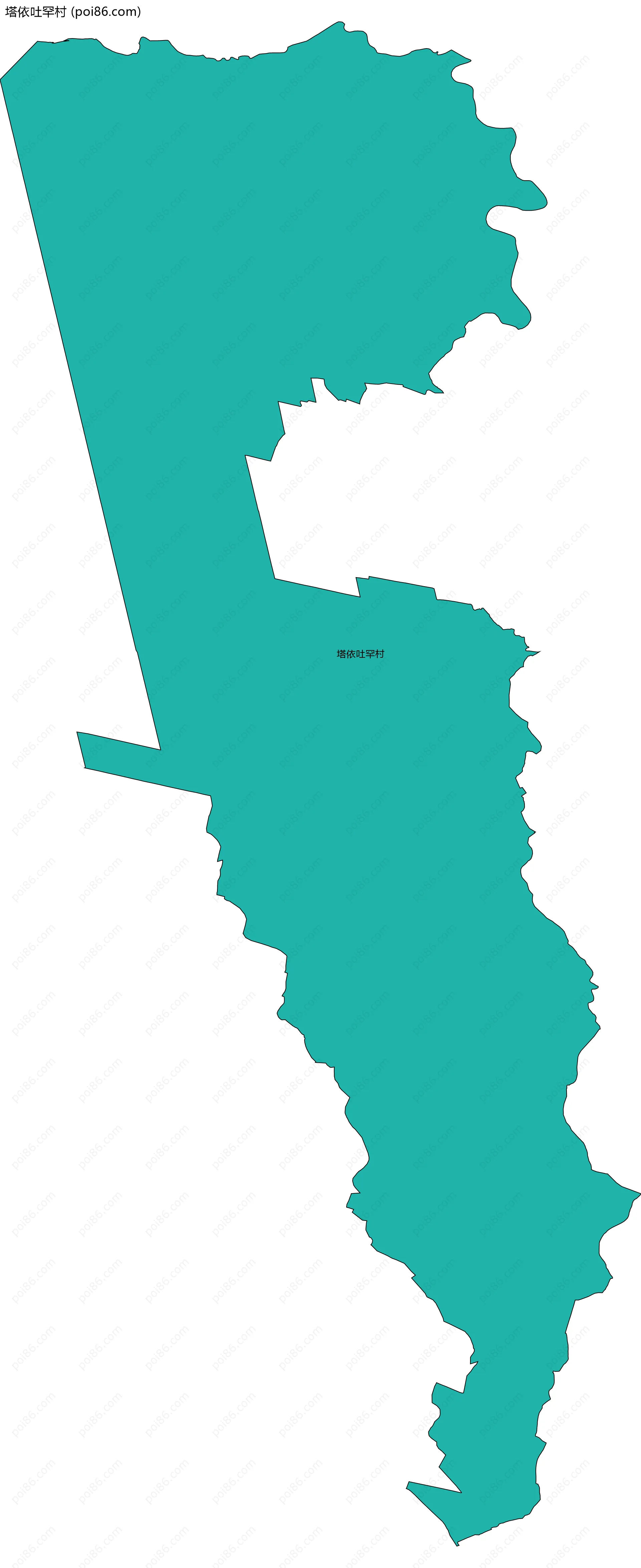 塔依吐罕村边界地图