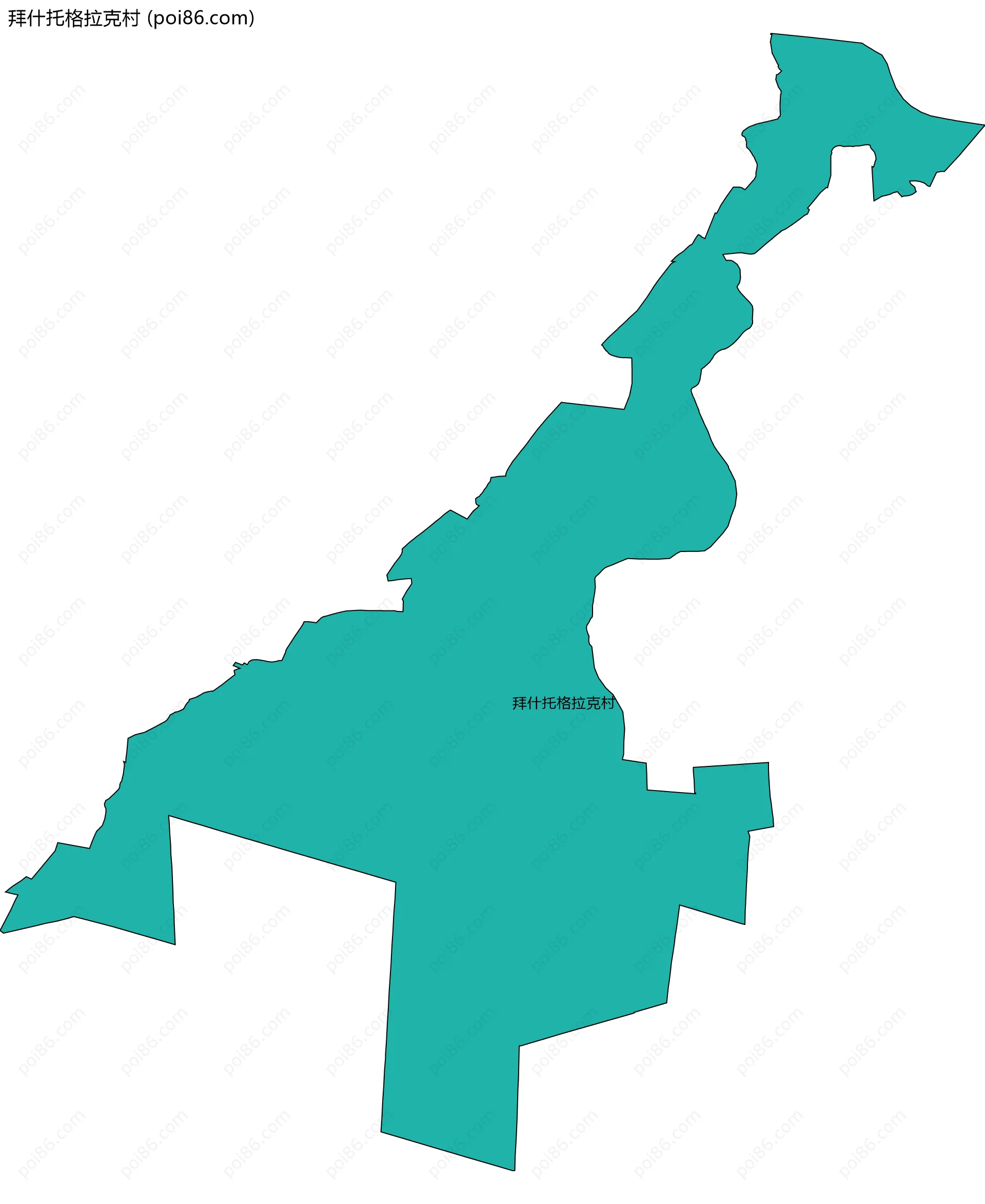 拜什托格拉克村边界地图