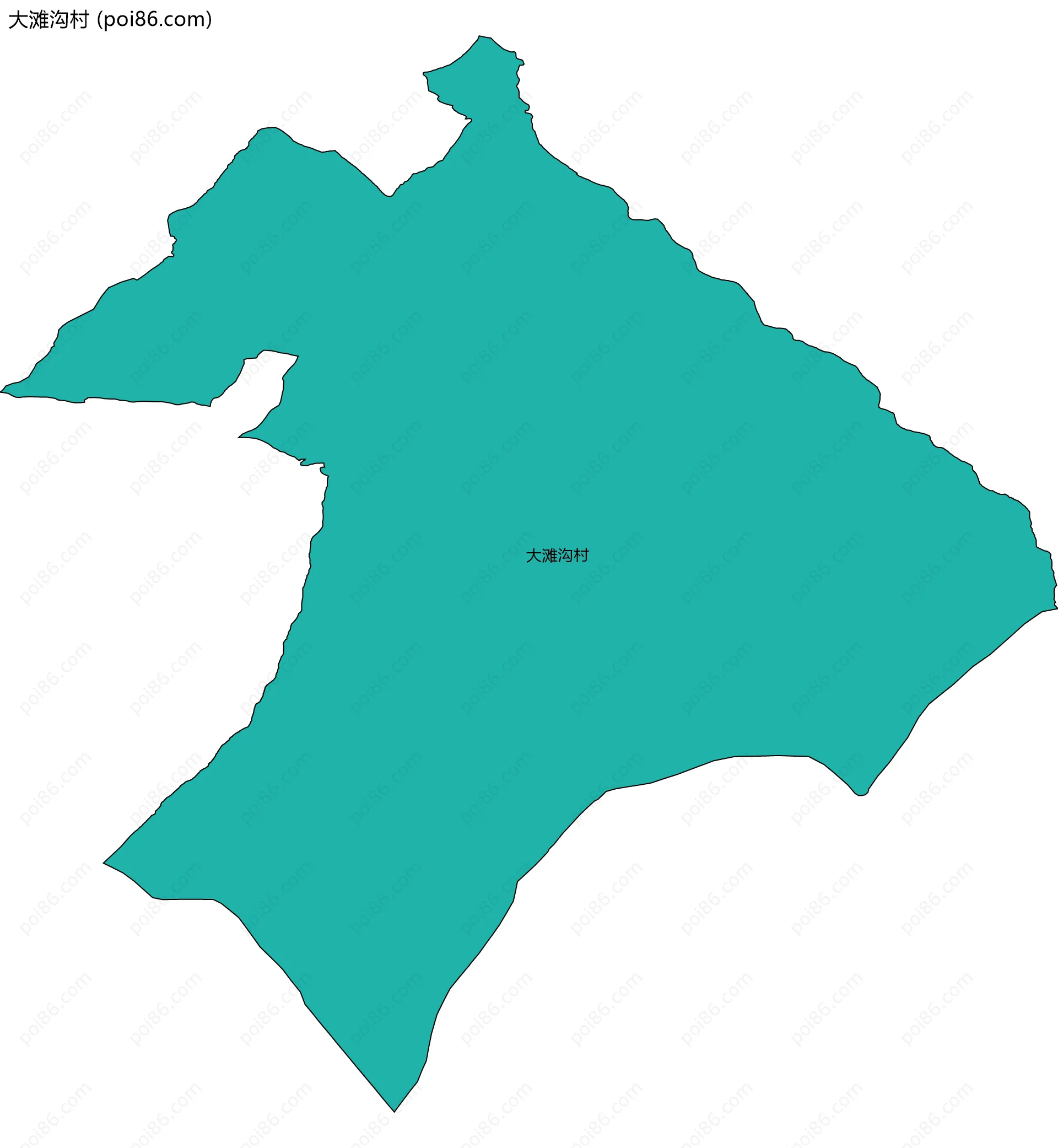 大滩沟村边界地图