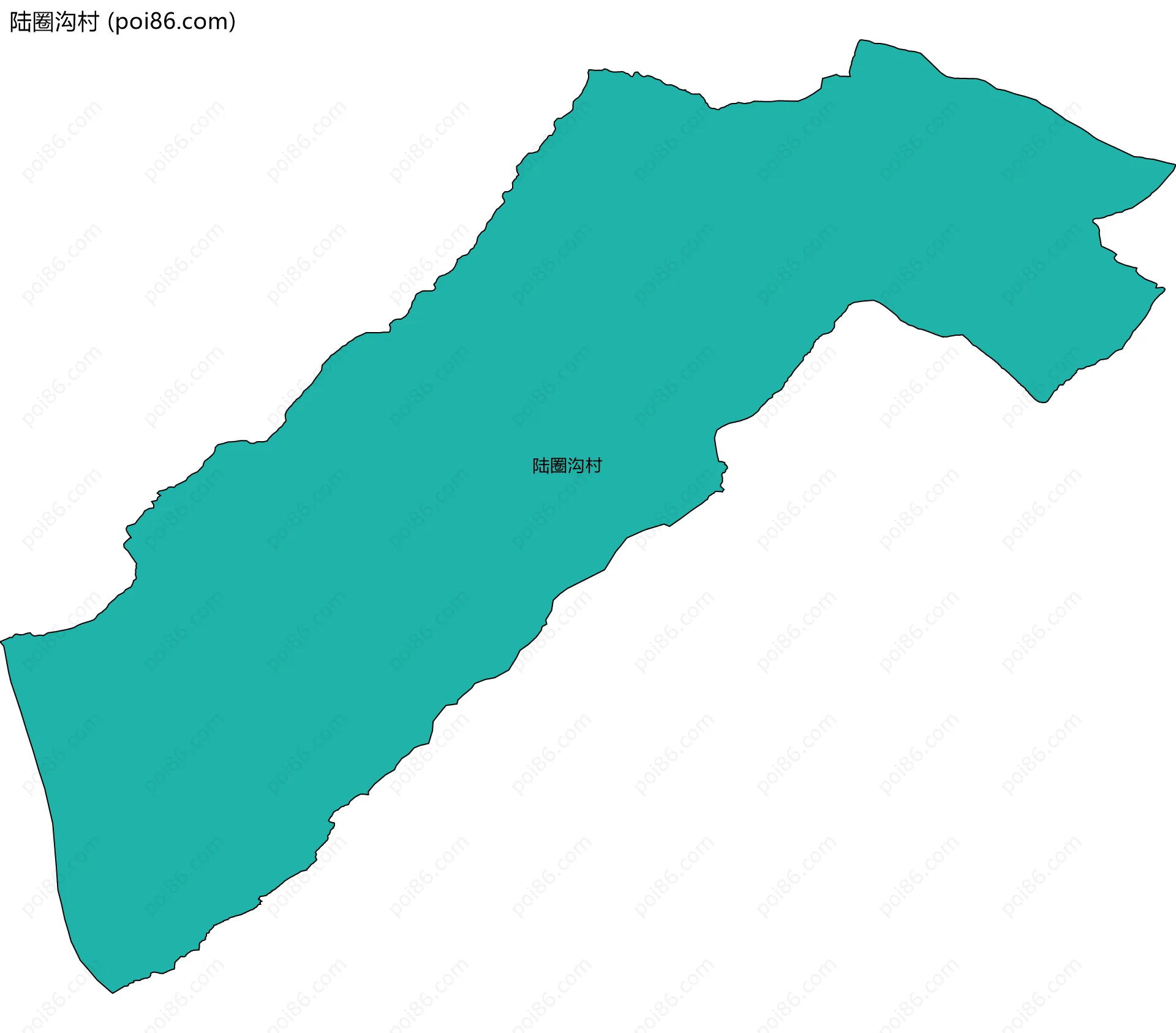 陆圈沟村边界地图