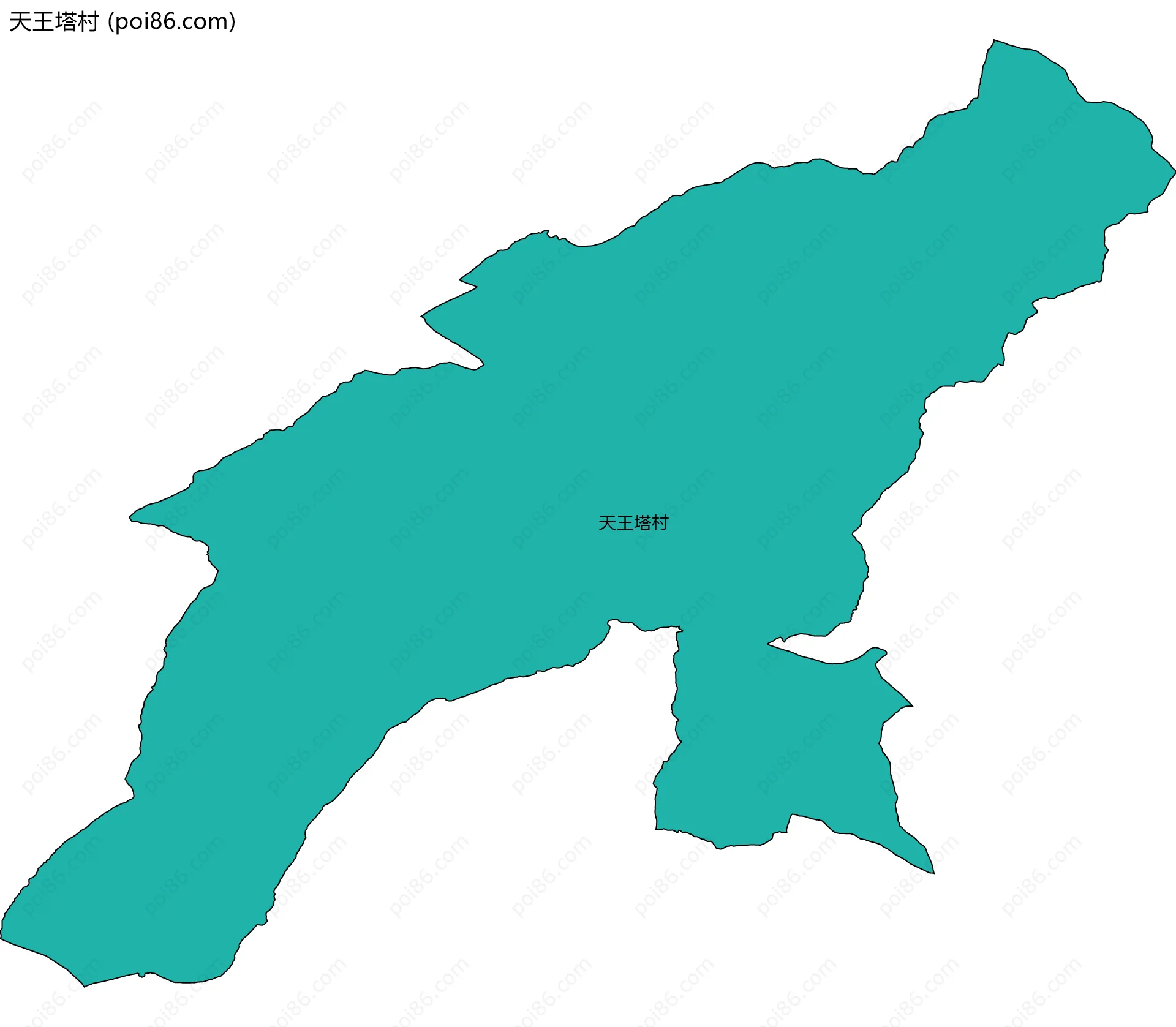 天王塔村边界地图