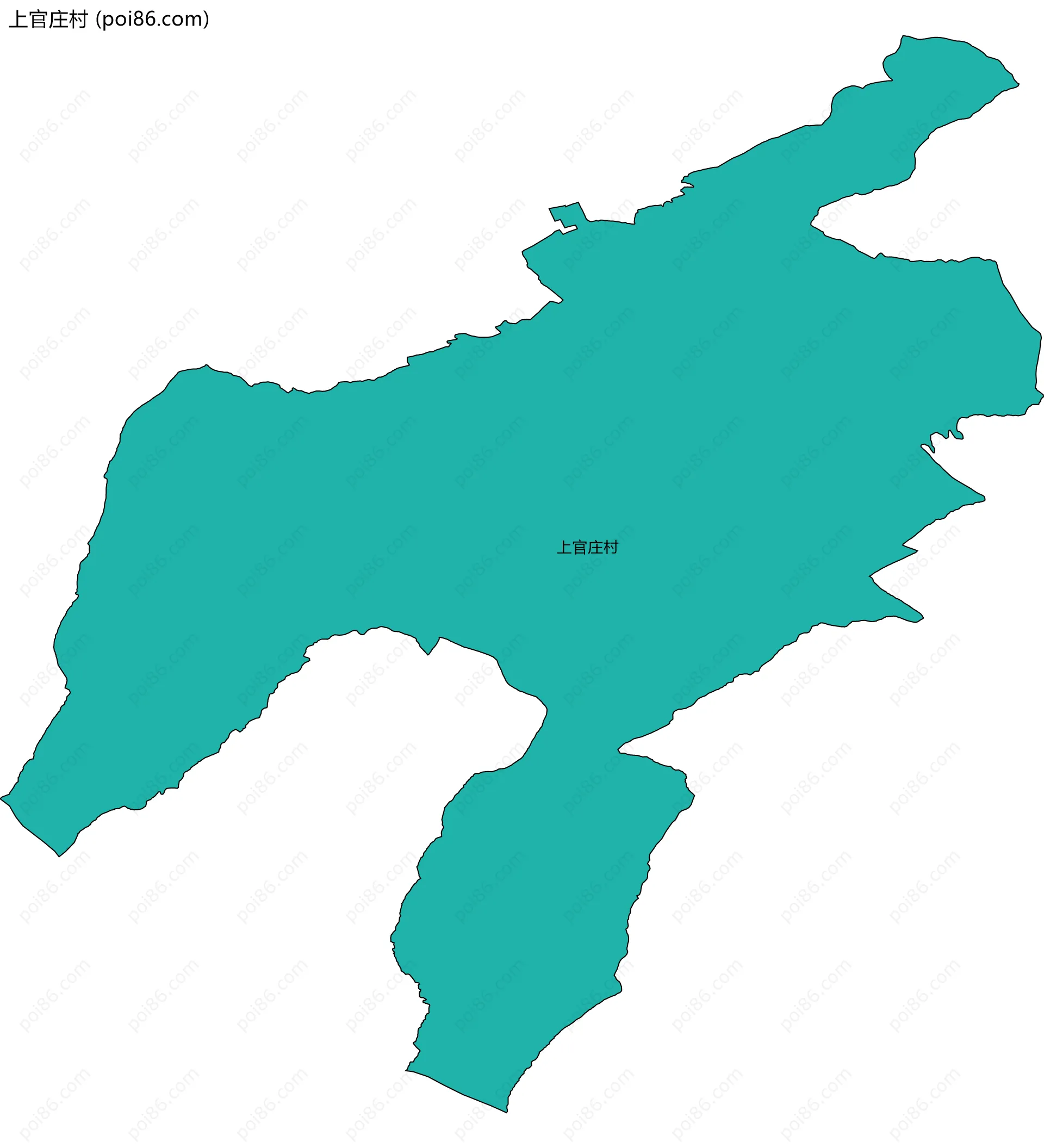 上官庄村边界地图