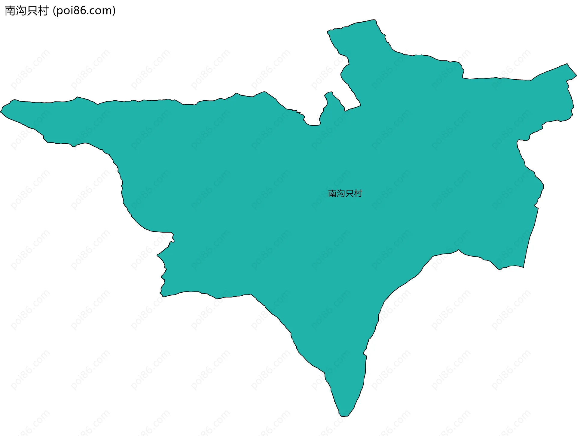 南沟只村边界地图