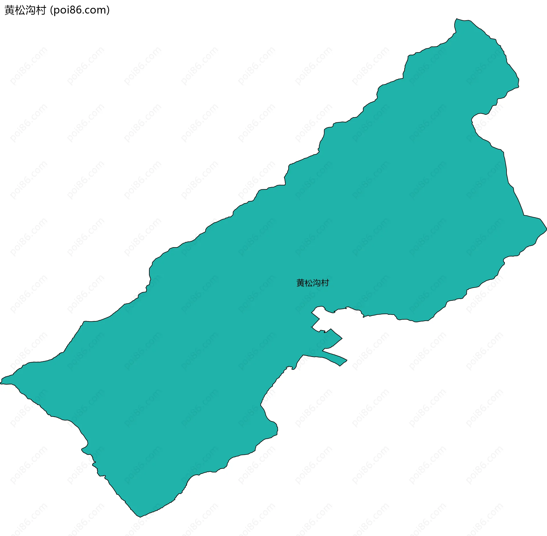 黄松沟村边界地图