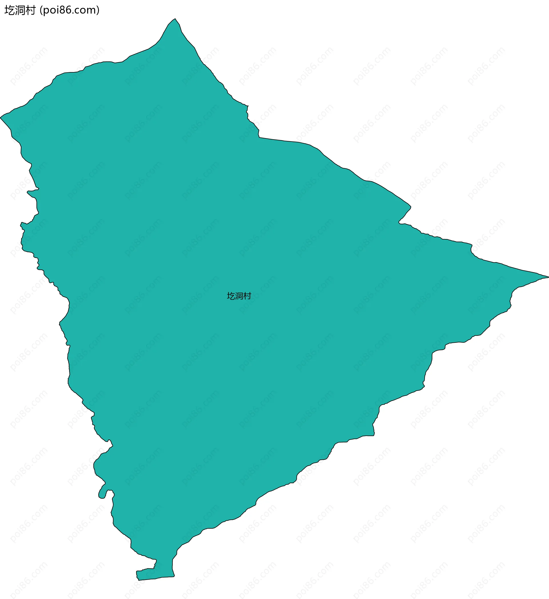 圪洞村边界地图