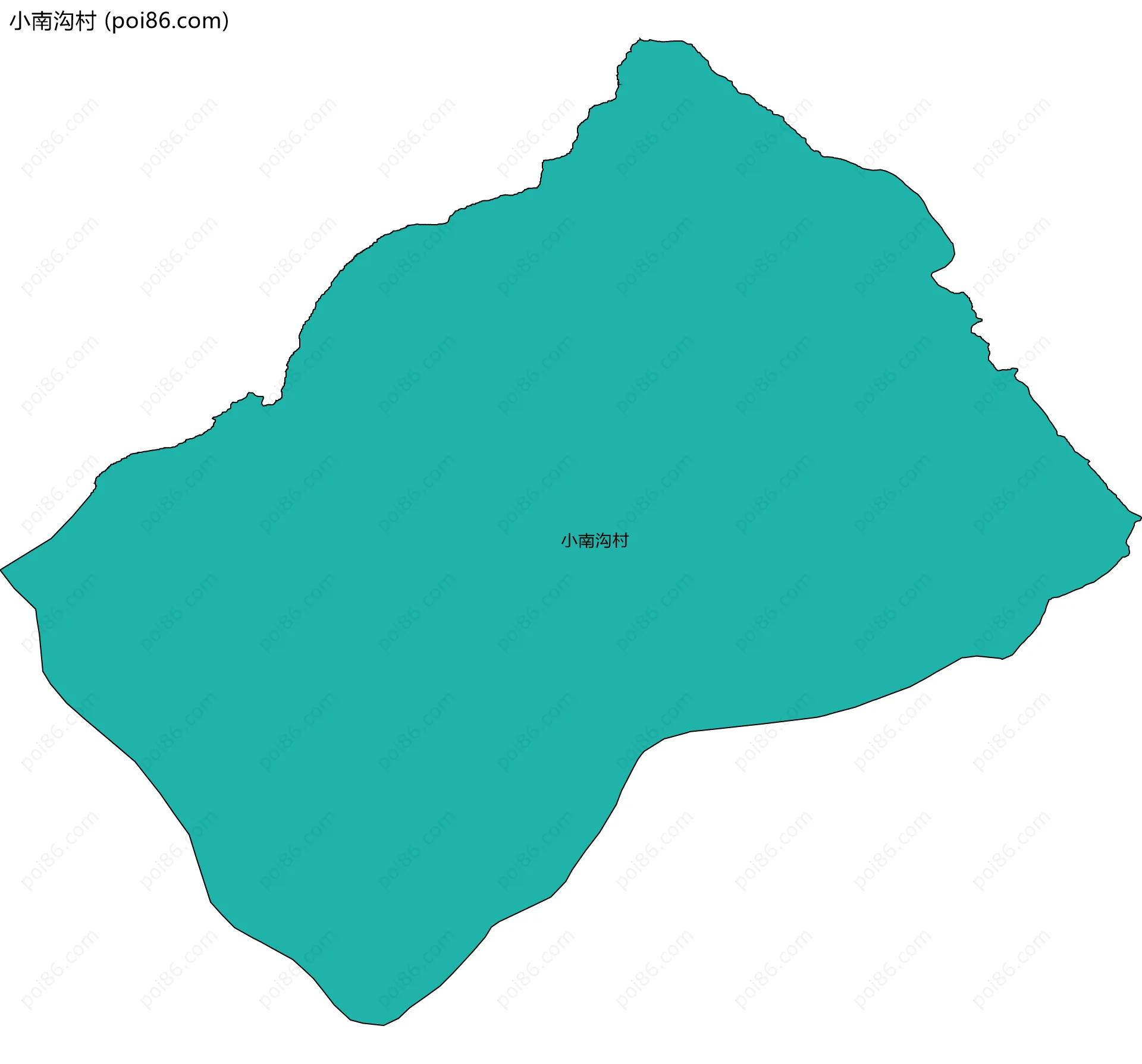 小南沟村边界地图