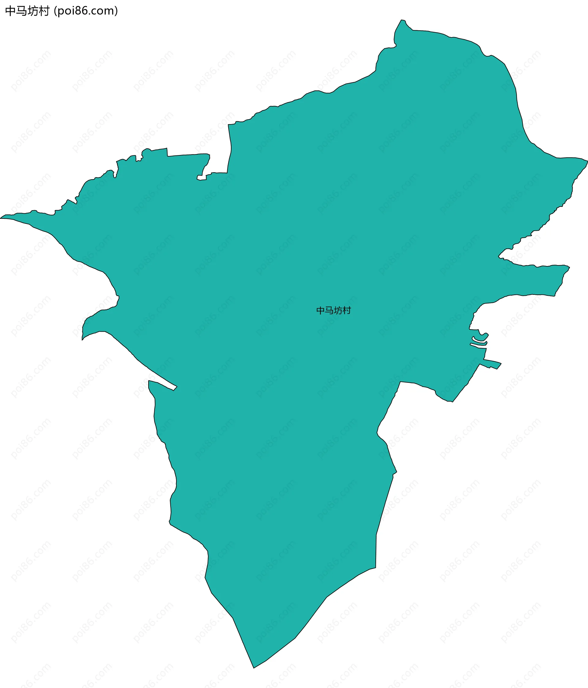 中马坊村边界地图