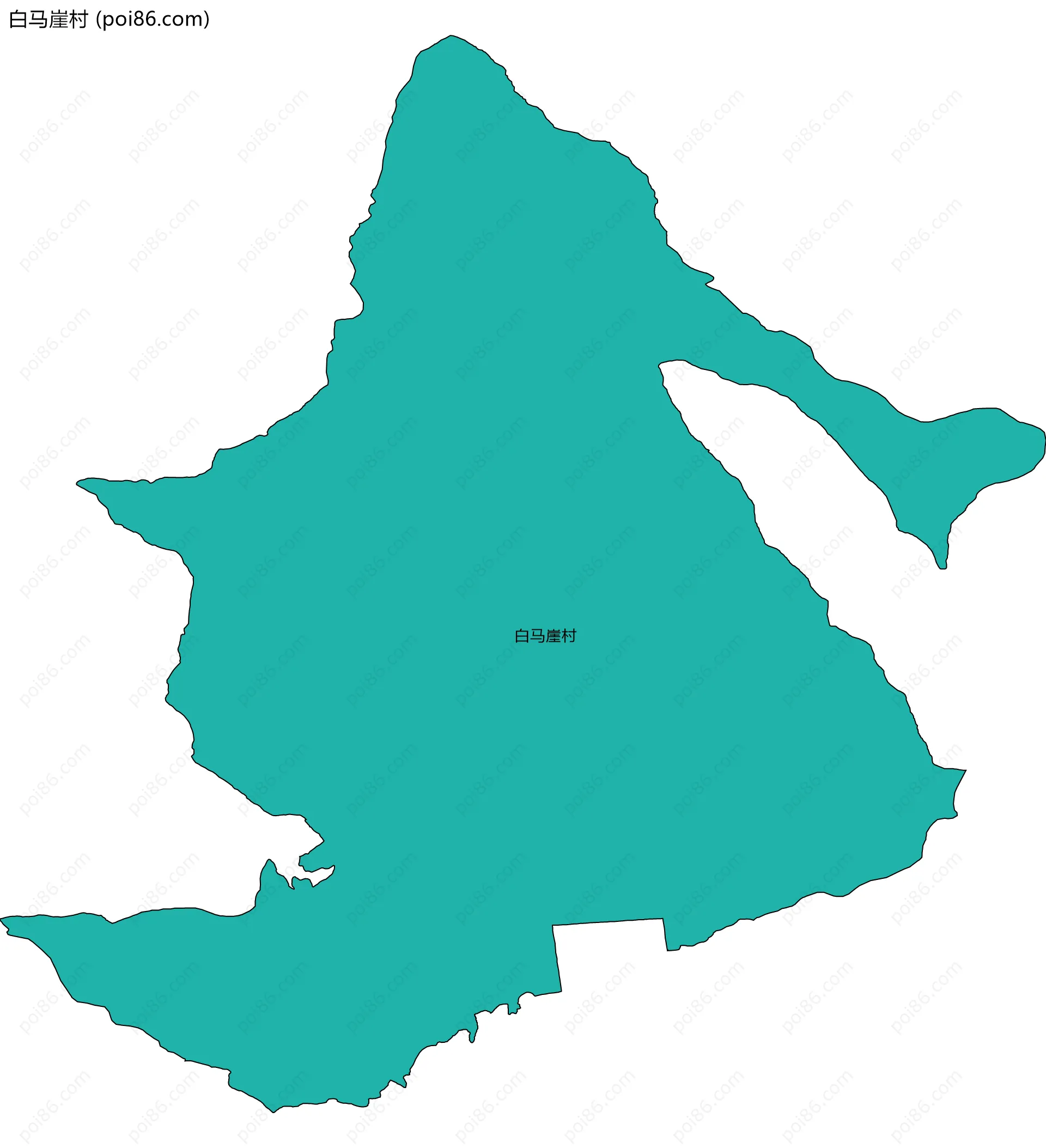 白马崖村边界地图