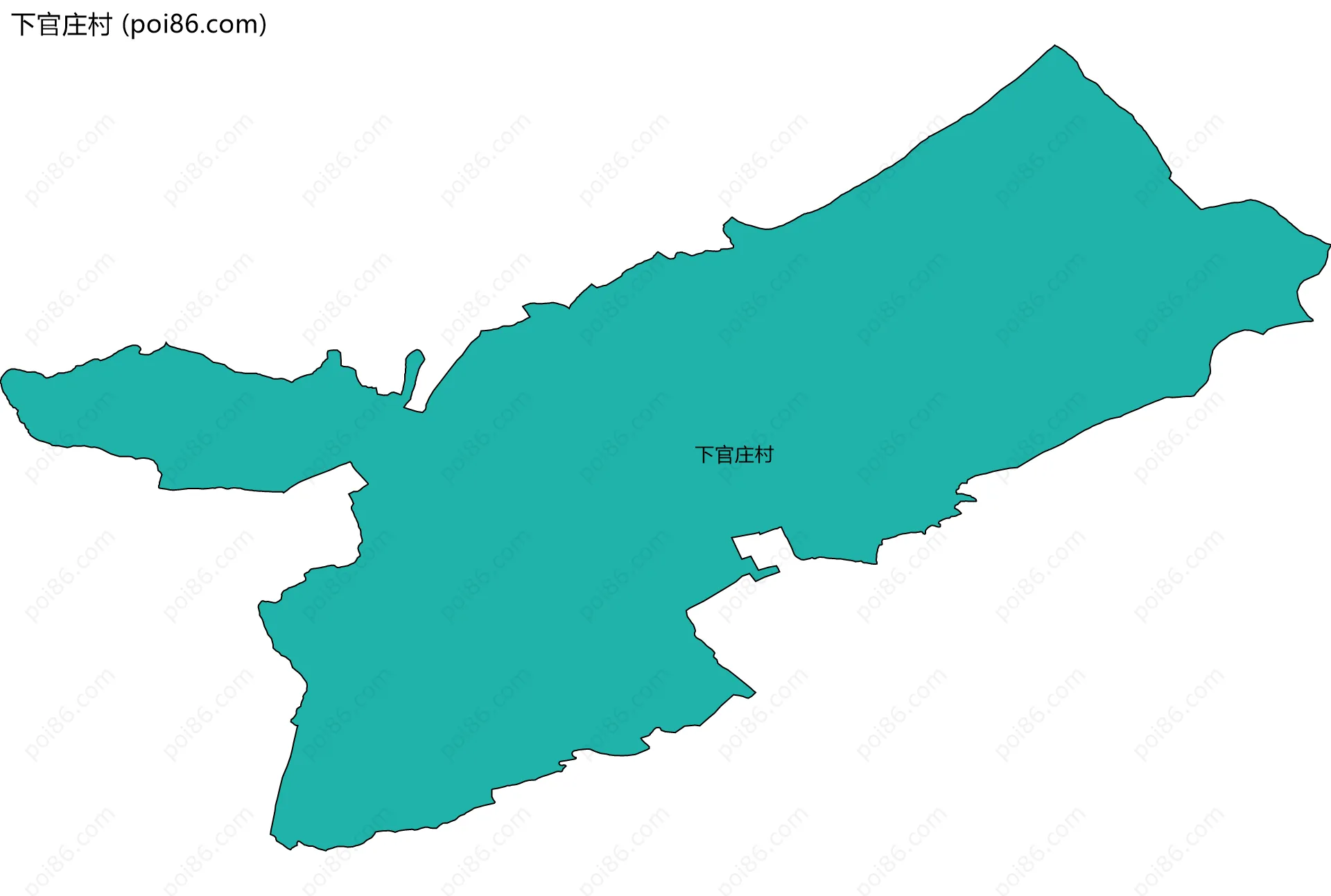 下官庄村边界地图