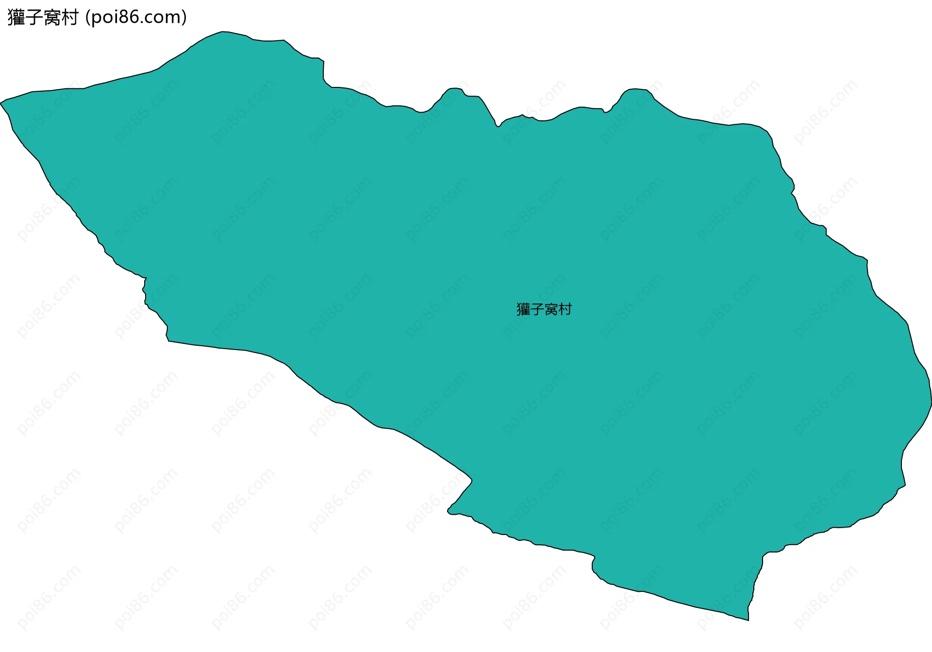 獾子窝村边界地图