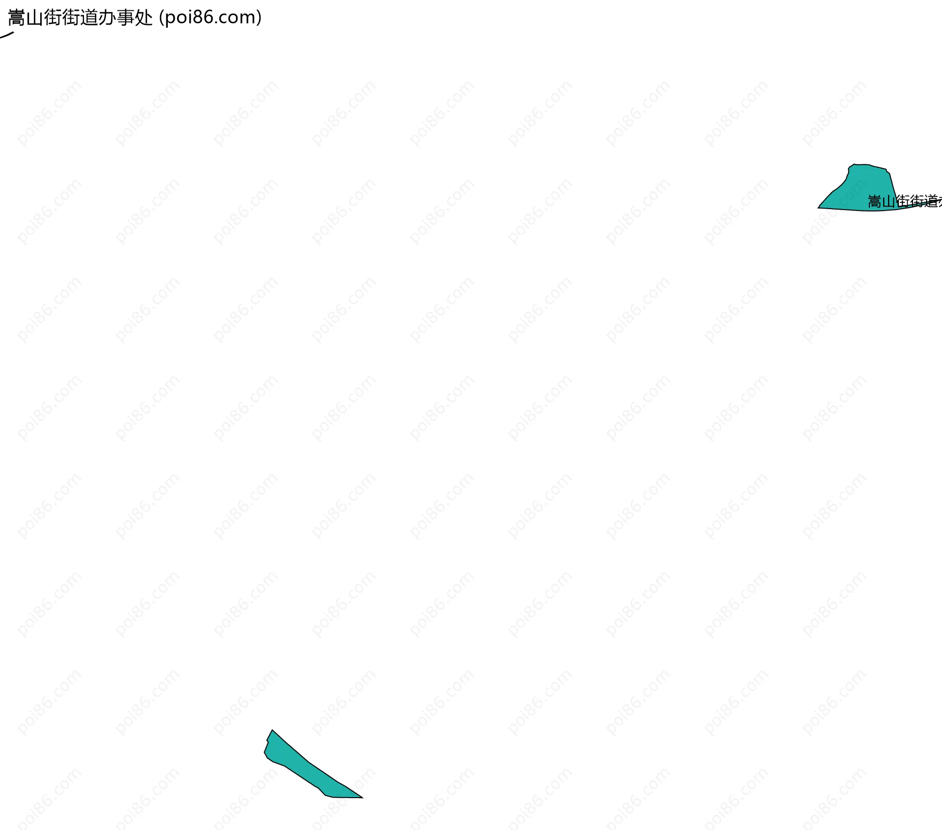 嵩山街街道办事处边界地图(五级行政区划)
