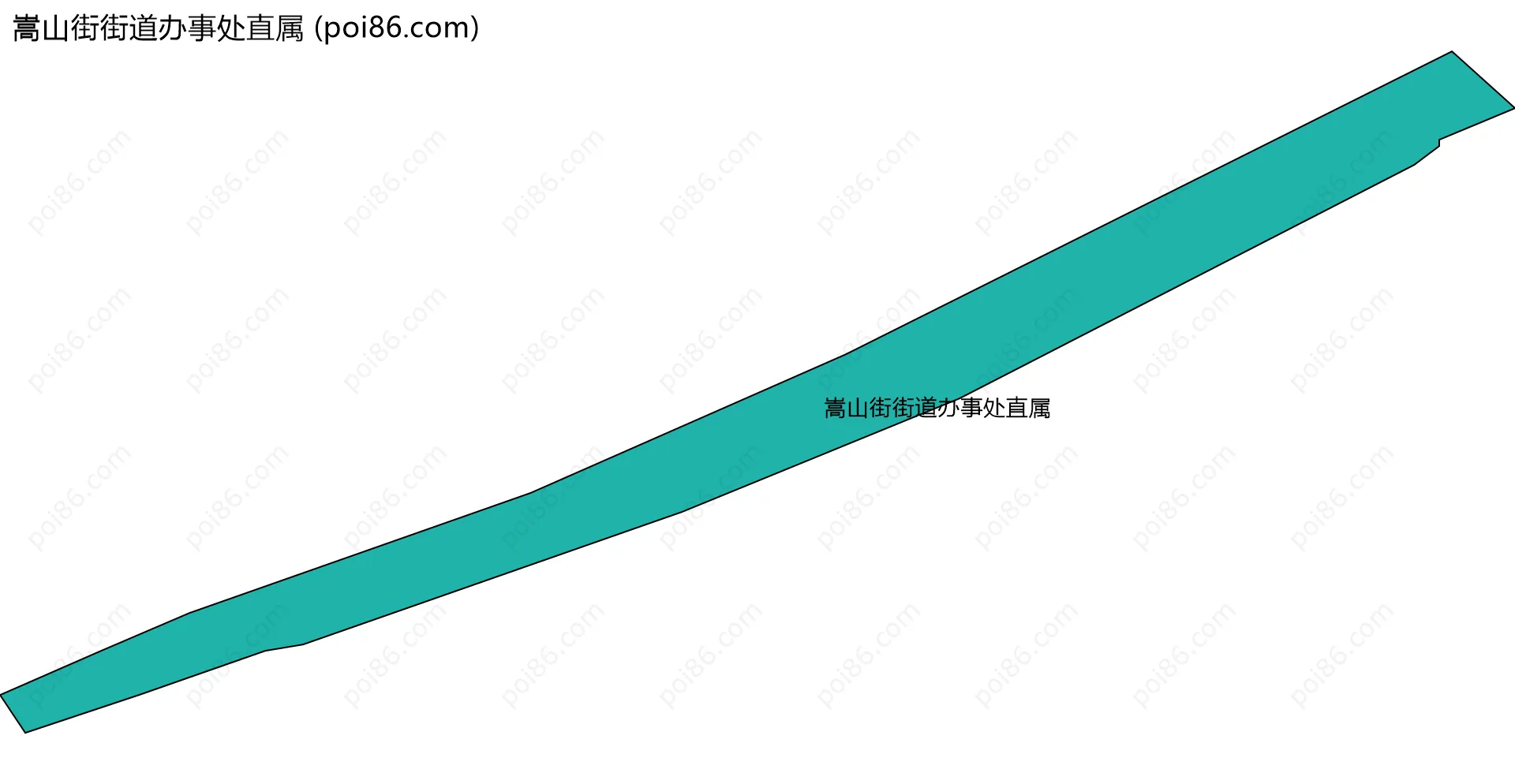 嵩山街街道办事处直属边界地图