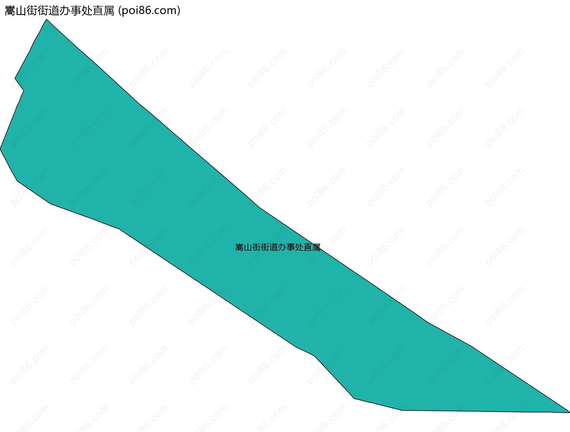 嵩山街街道办事处直属边界地图