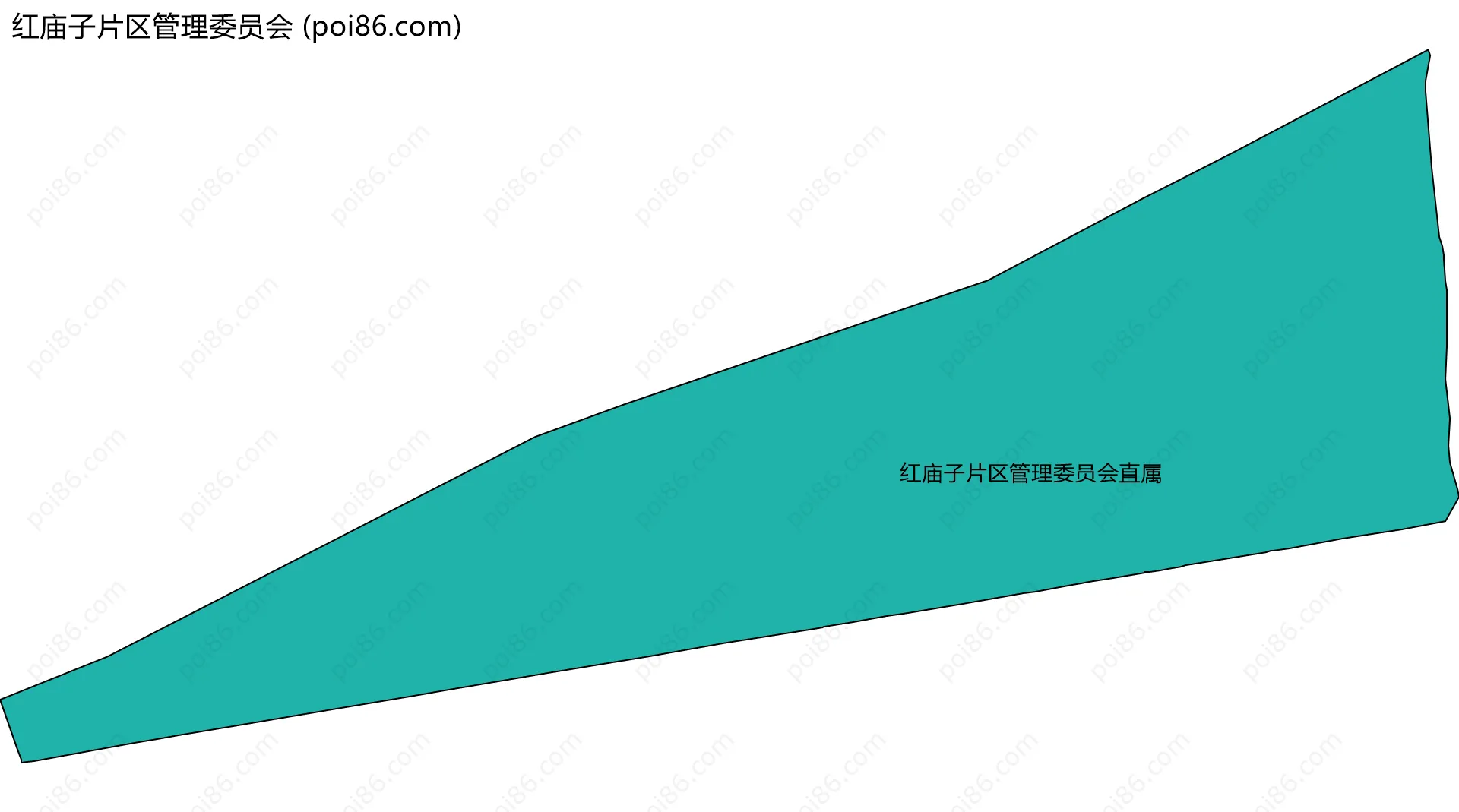 红庙子片区管理委员会边界地图(五级行政区划)