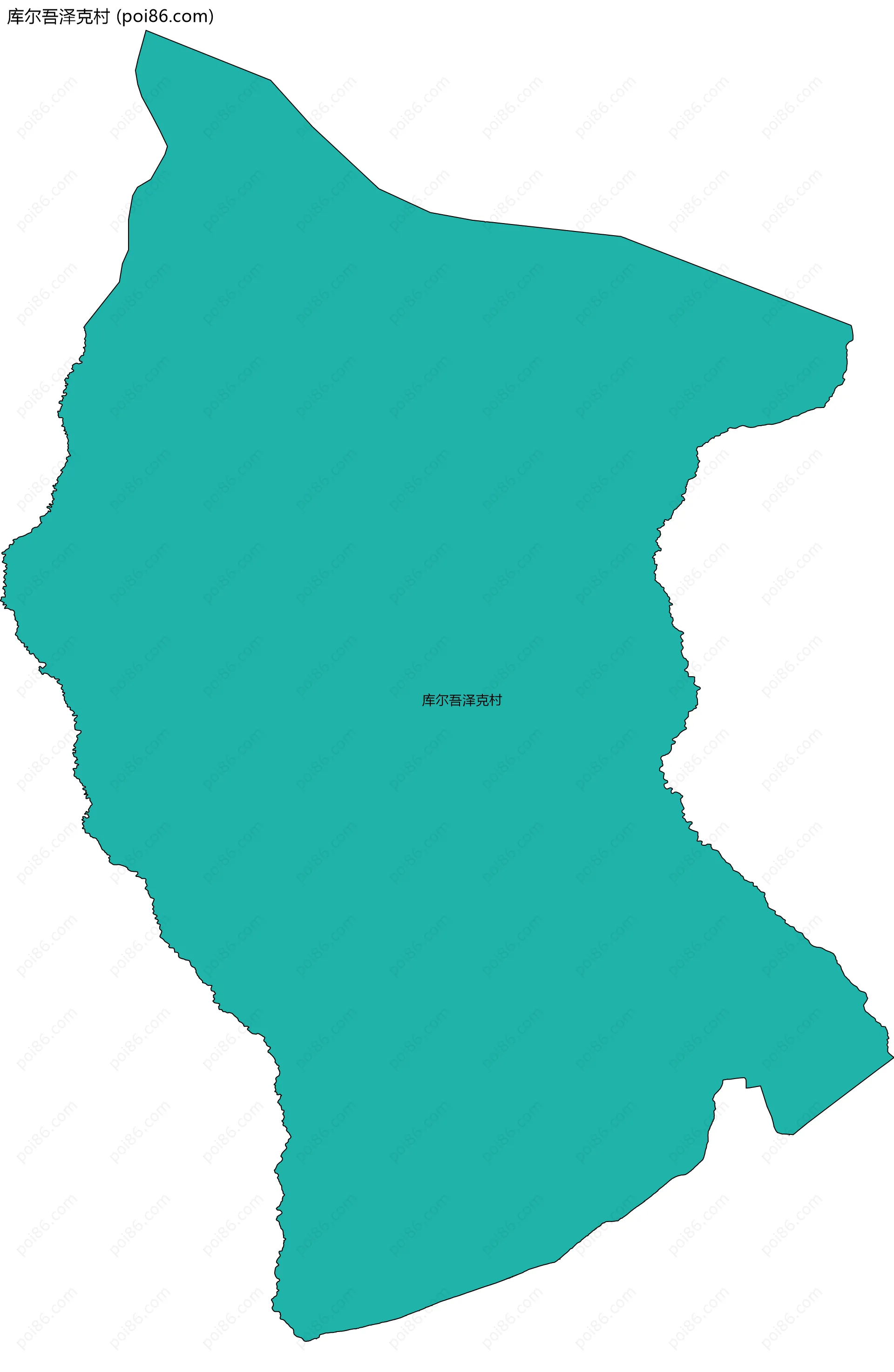 库尔吾泽克村边界地图