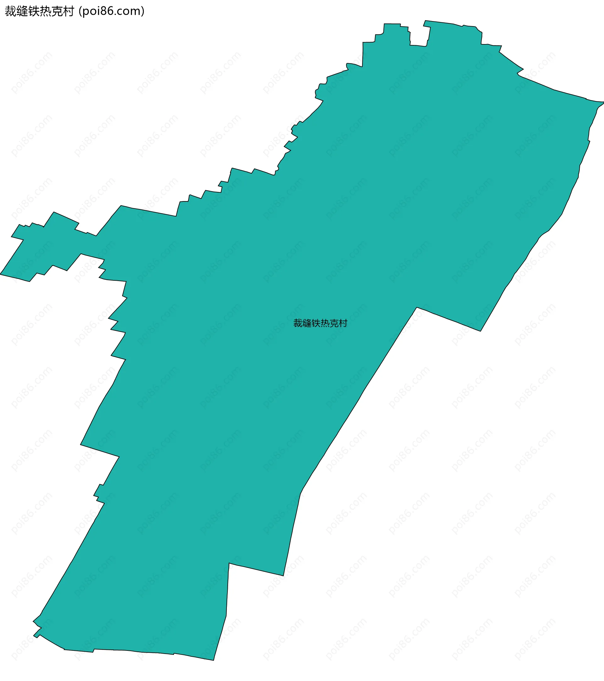 裁缝铁热克村边界地图