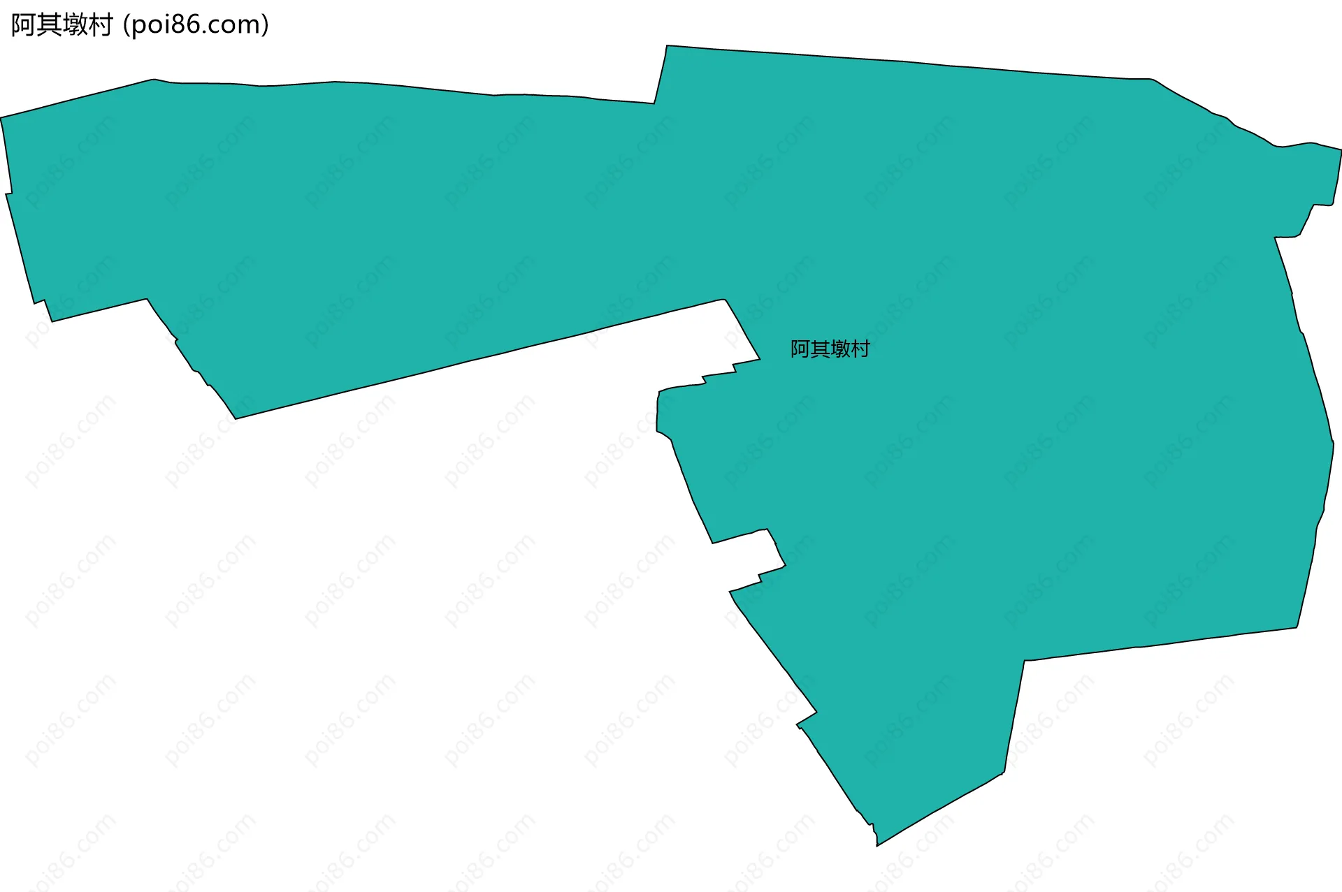 阿其墩村边界地图