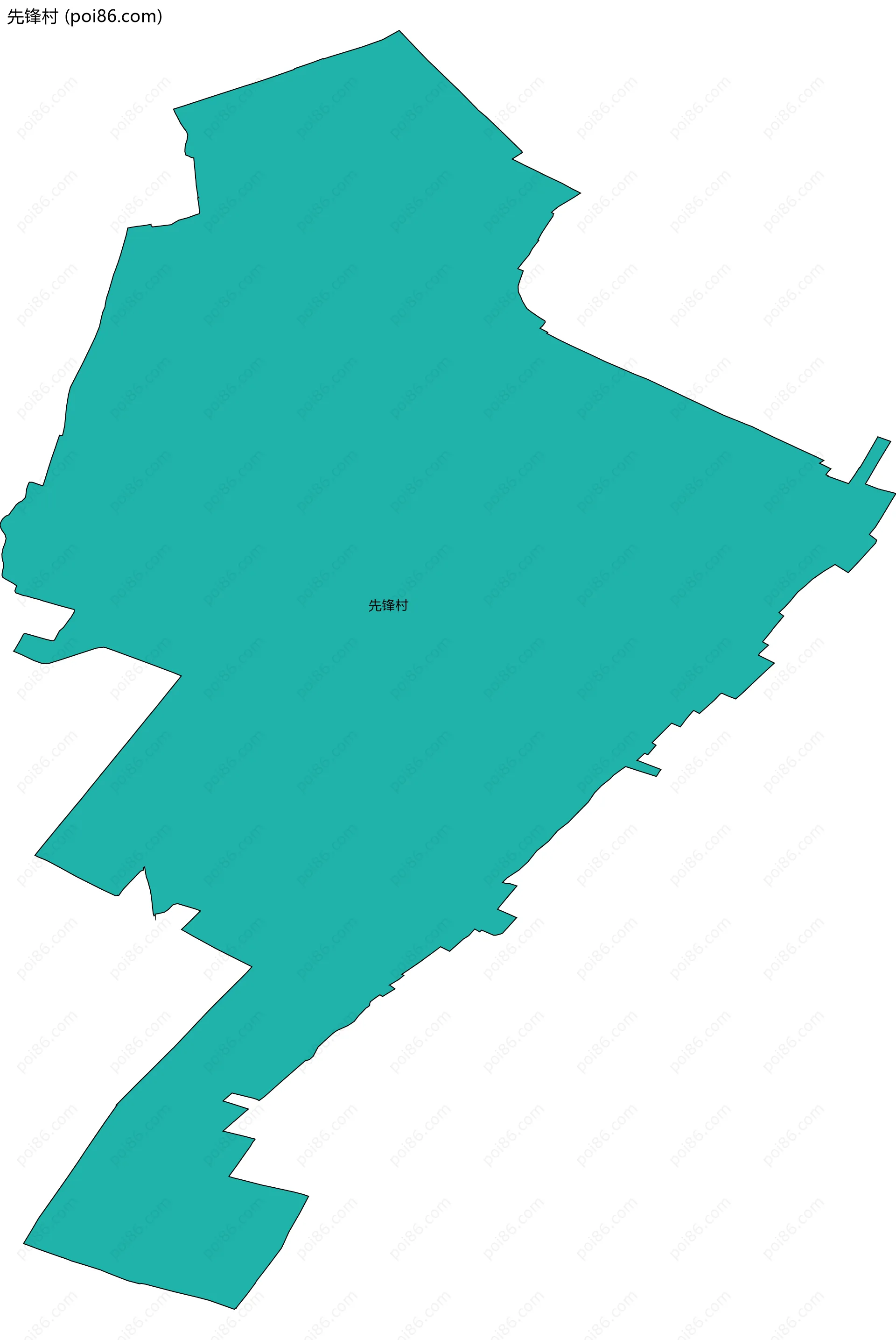 先锋村边界地图