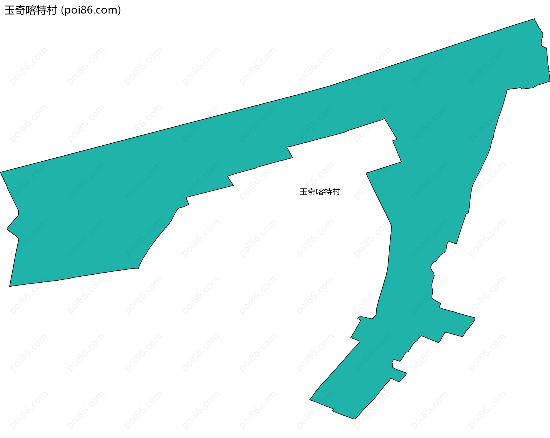 玉奇喀特村边界地图
