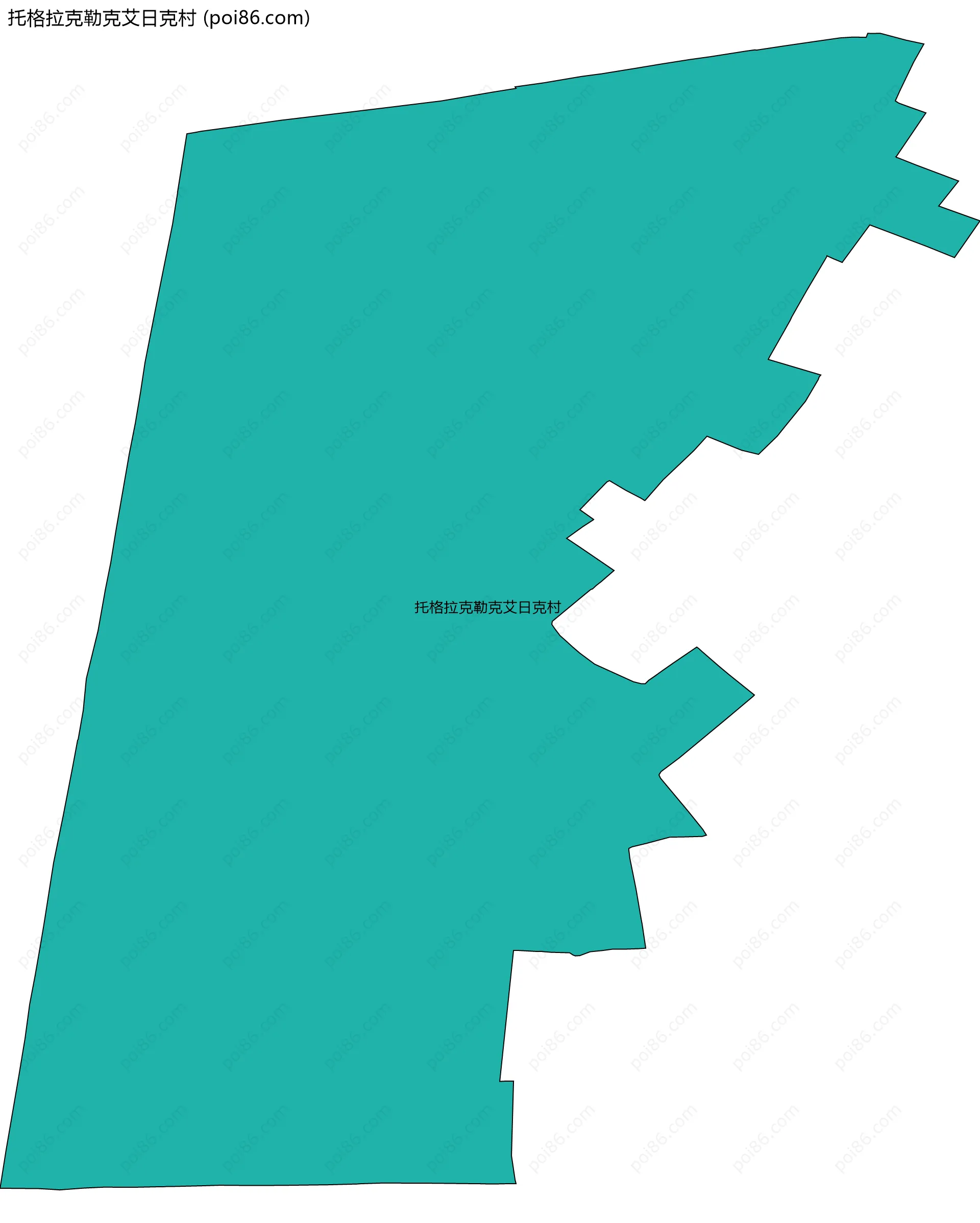托格拉克勒克艾日克村边界地图