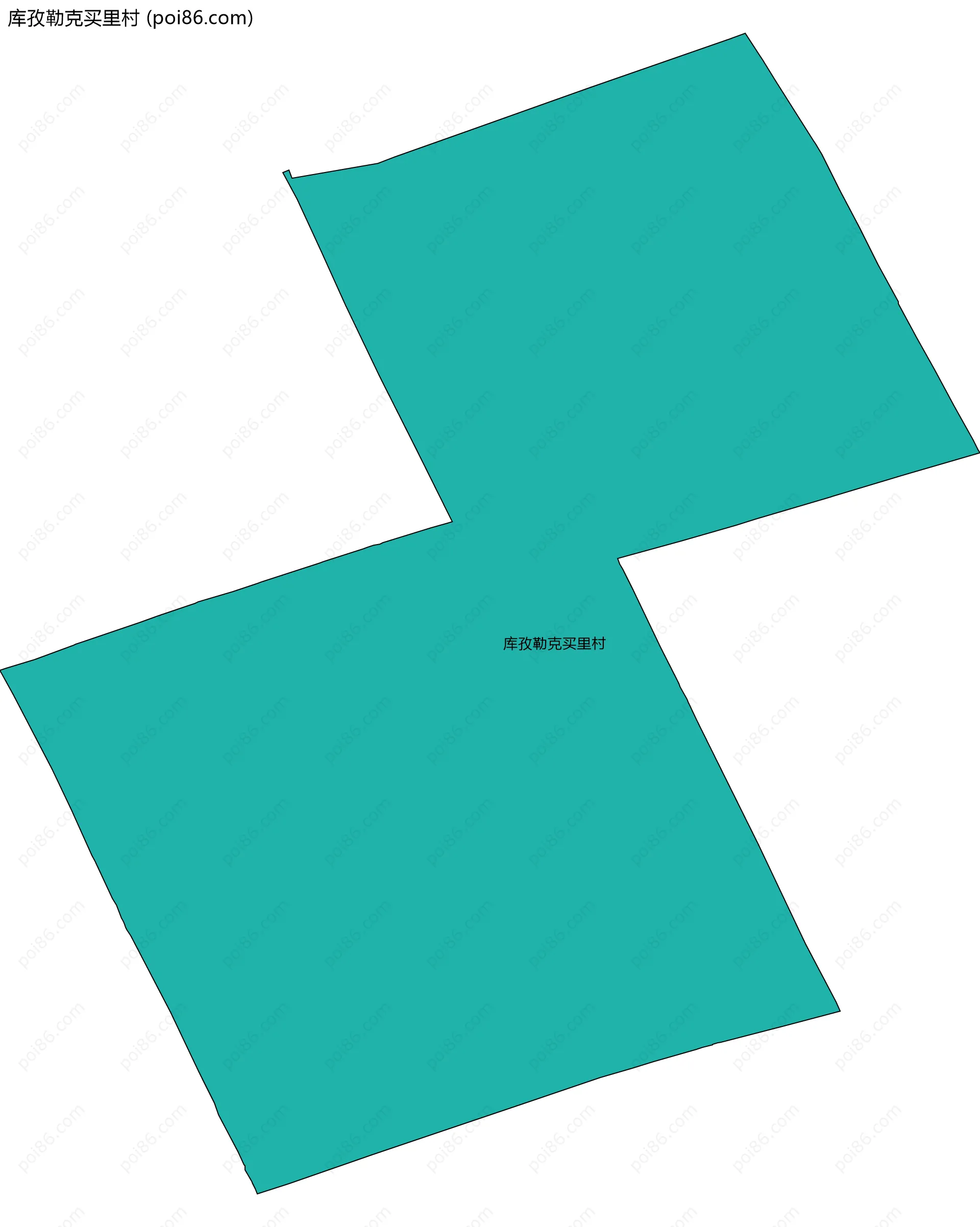 库孜勒克买里村边界地图