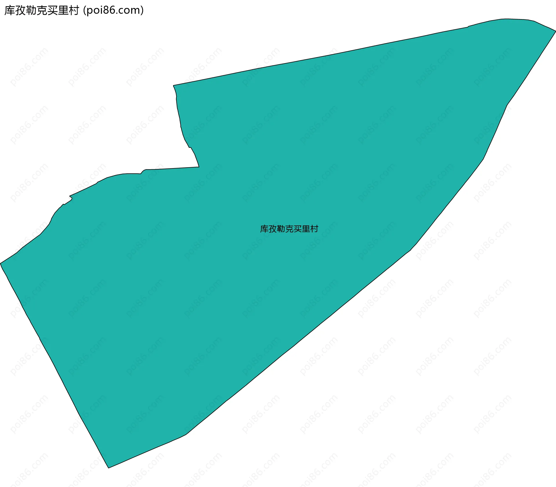 库孜勒克买里村边界地图