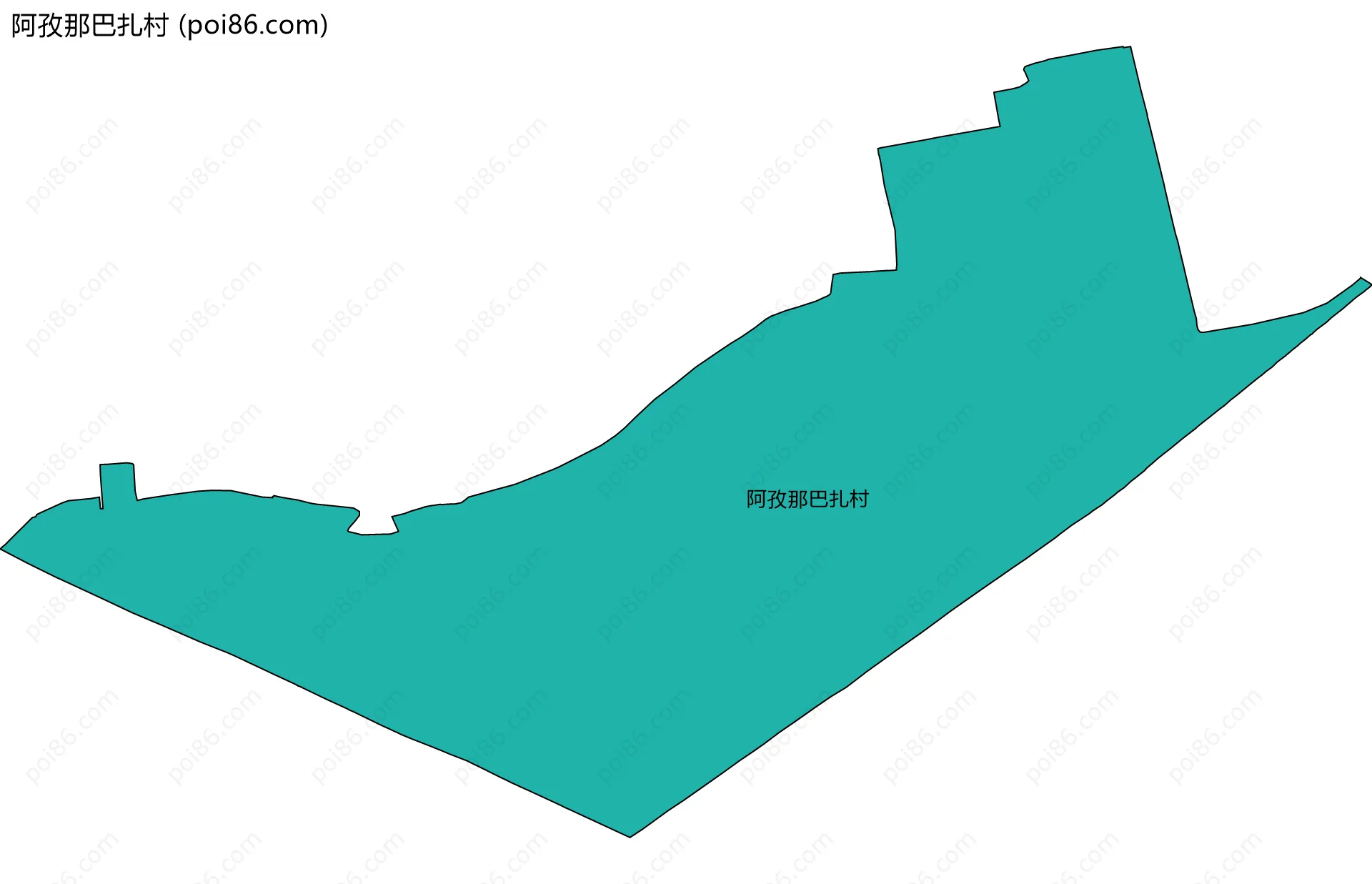 阿孜那巴扎村边界地图