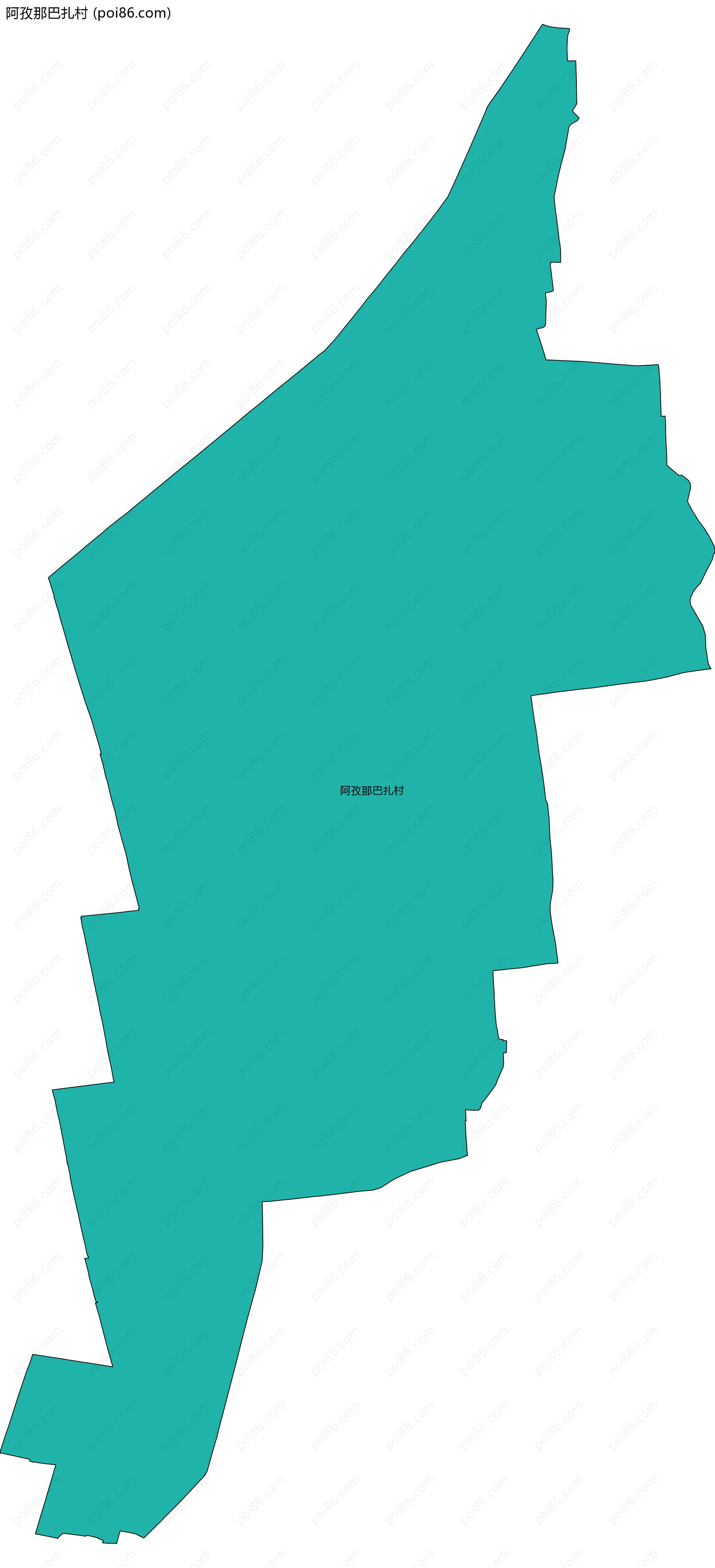 阿孜那巴扎村边界地图