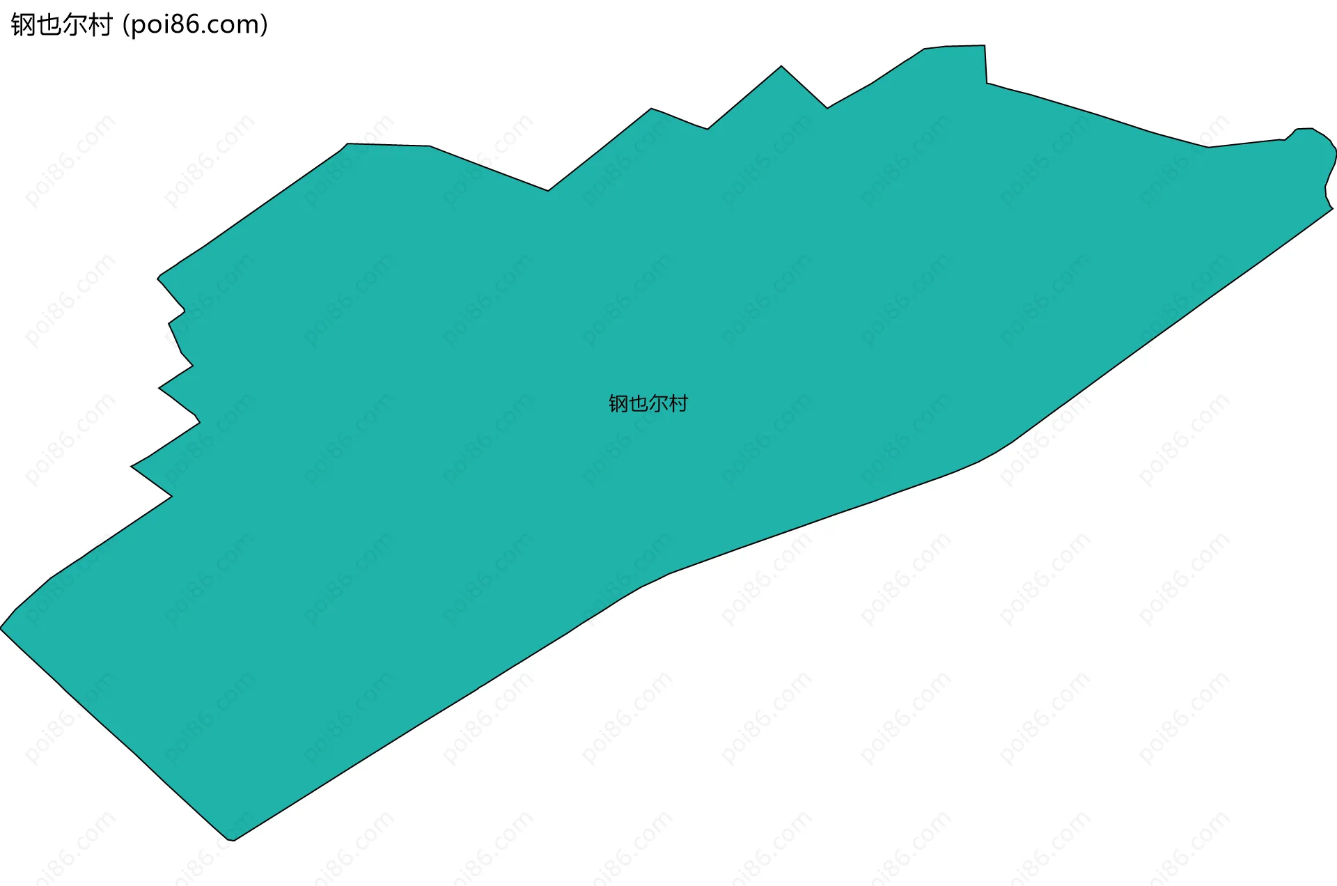 钢也尔村边界地图