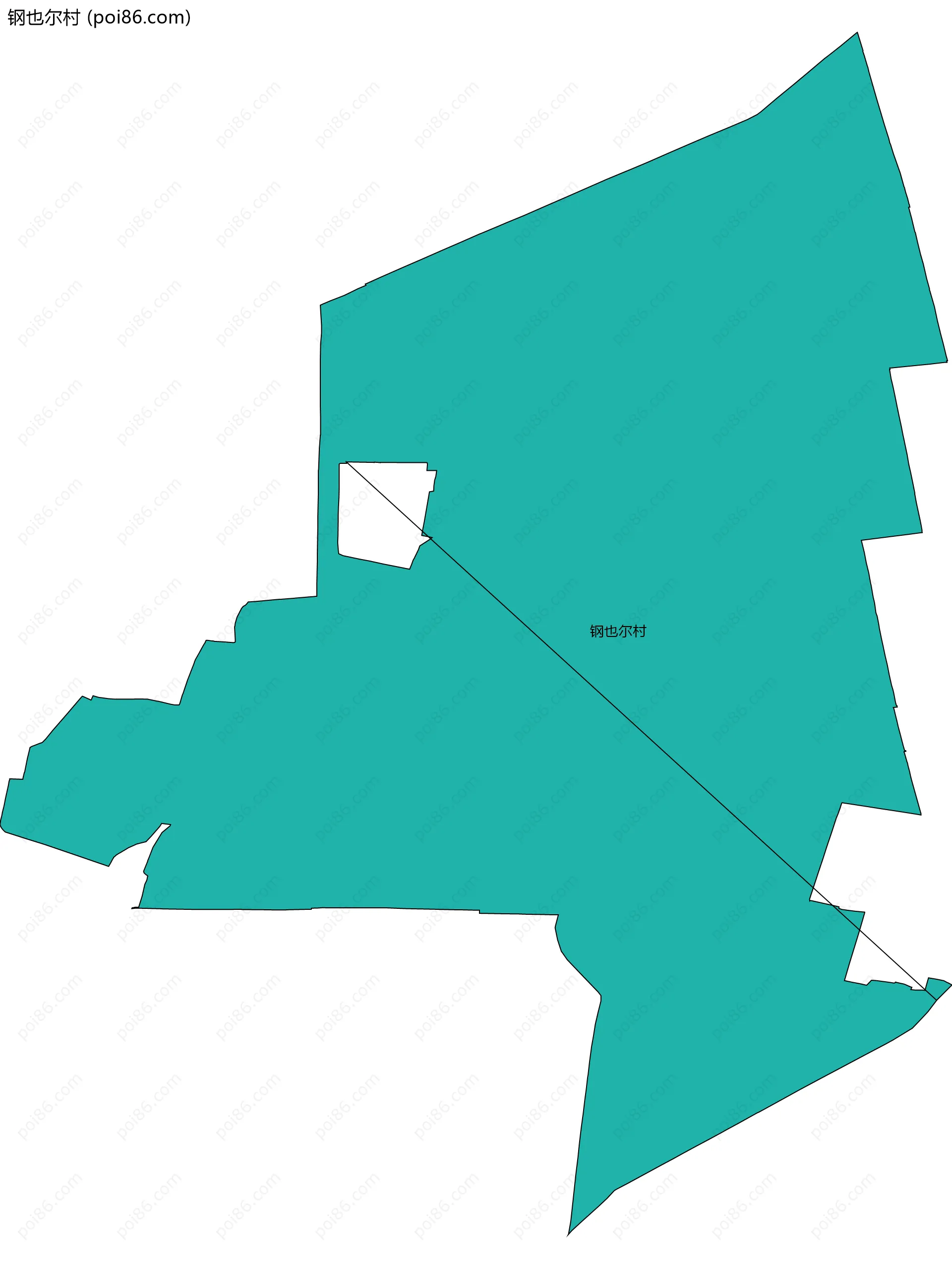 钢也尔村边界地图